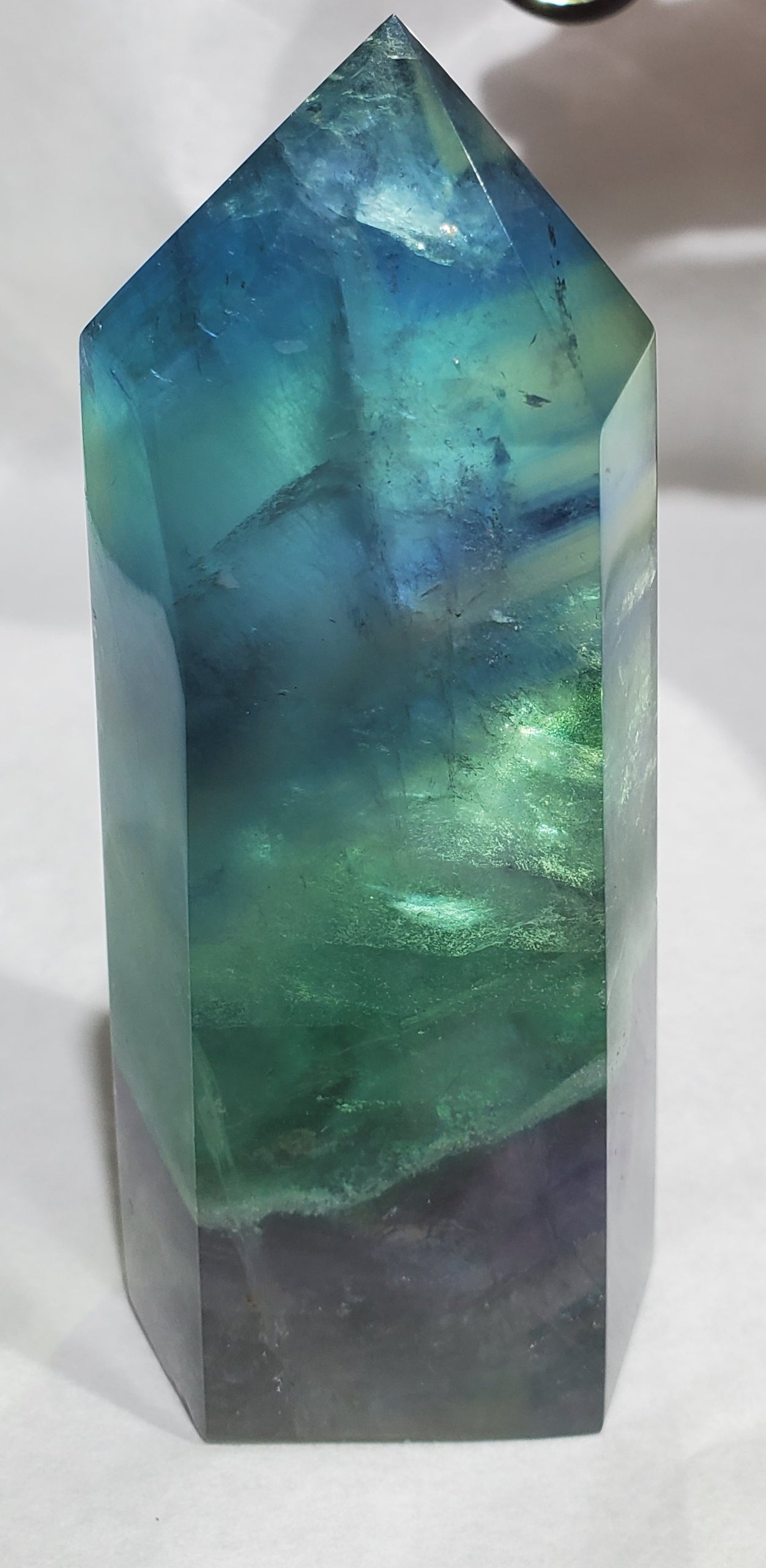Rainbow Fluorite Point,  China