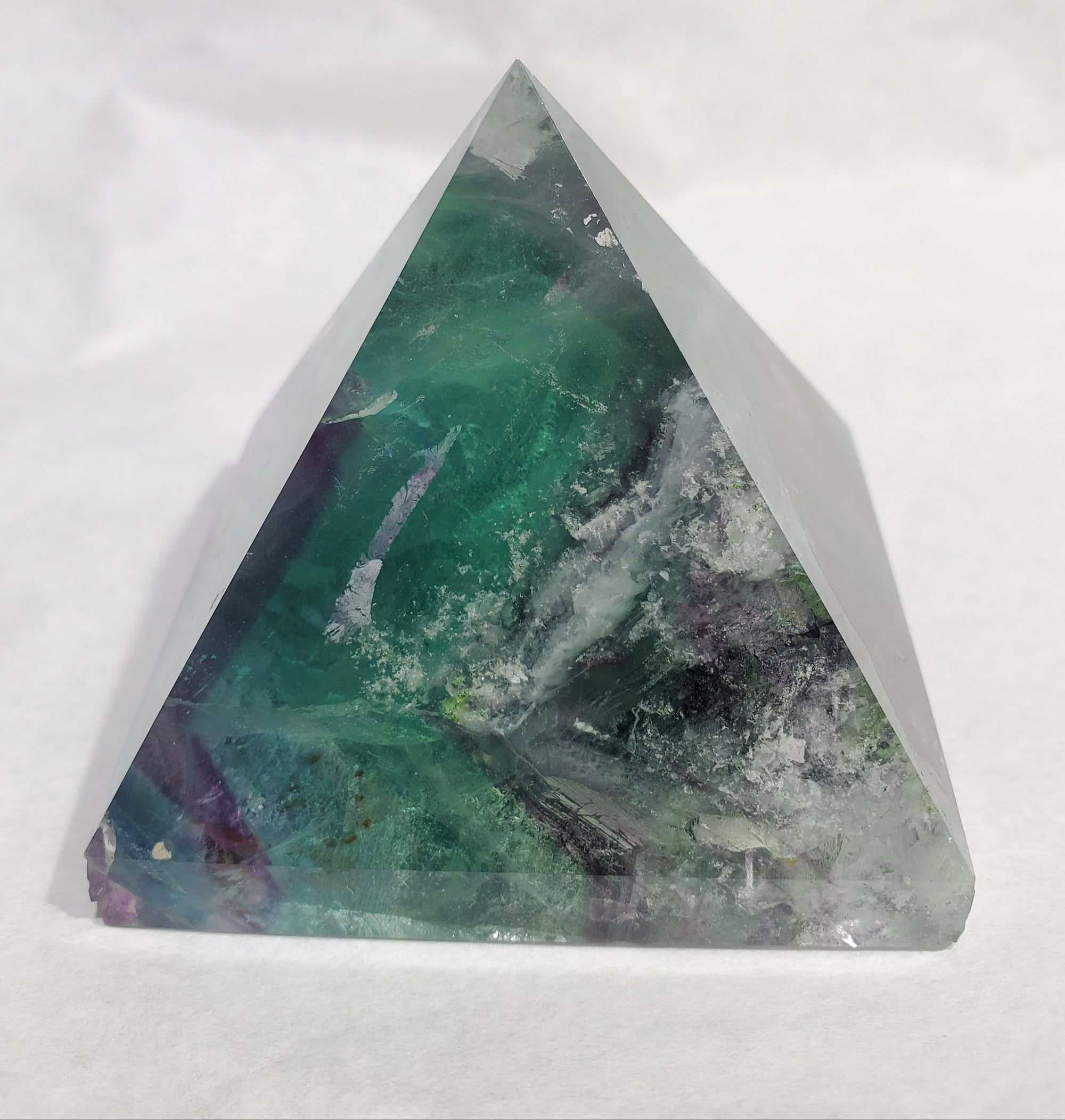 Rainbow Fluorite Pyramid,  China