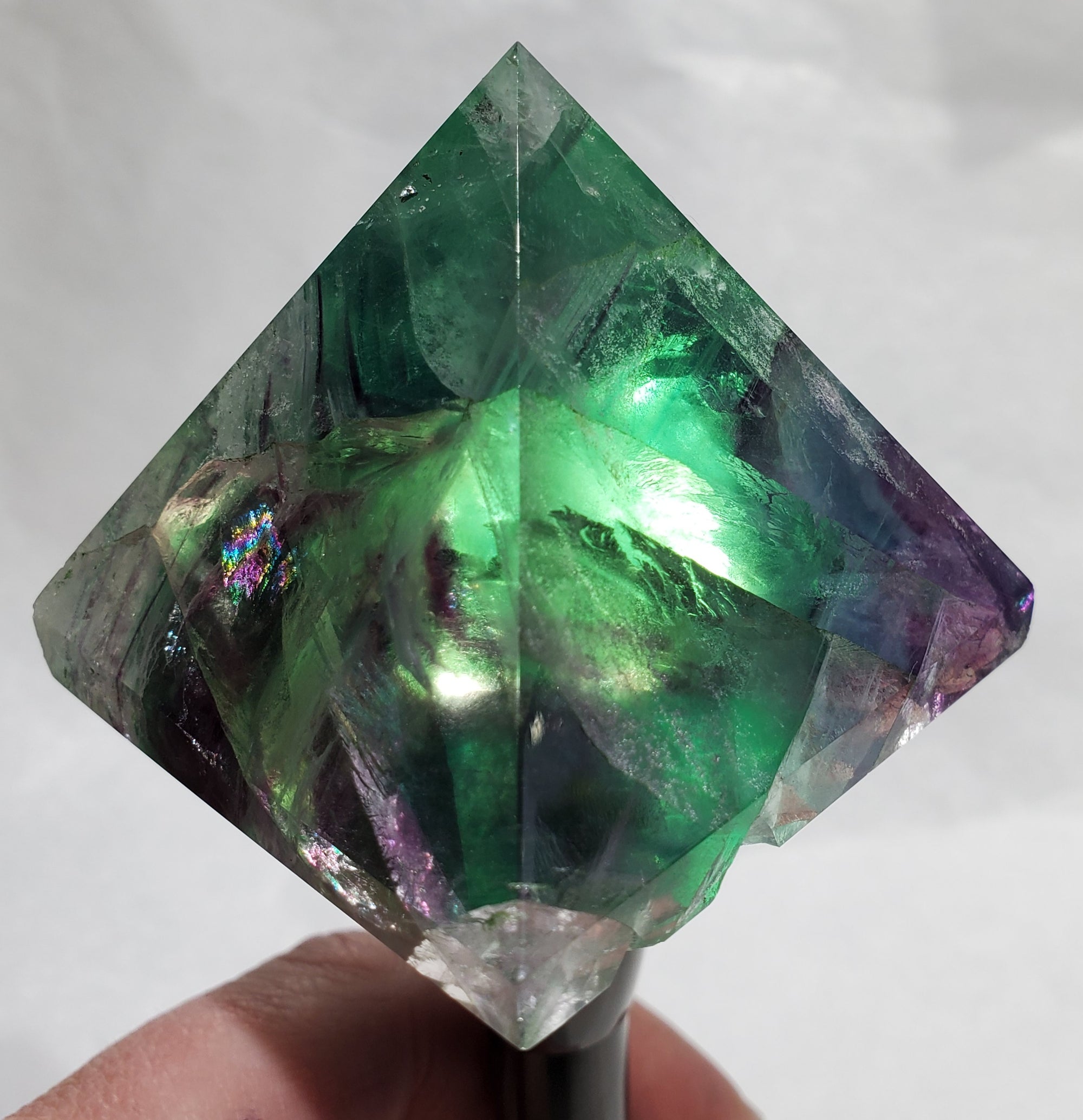 Rainbow Fluorite Pyramid,  China