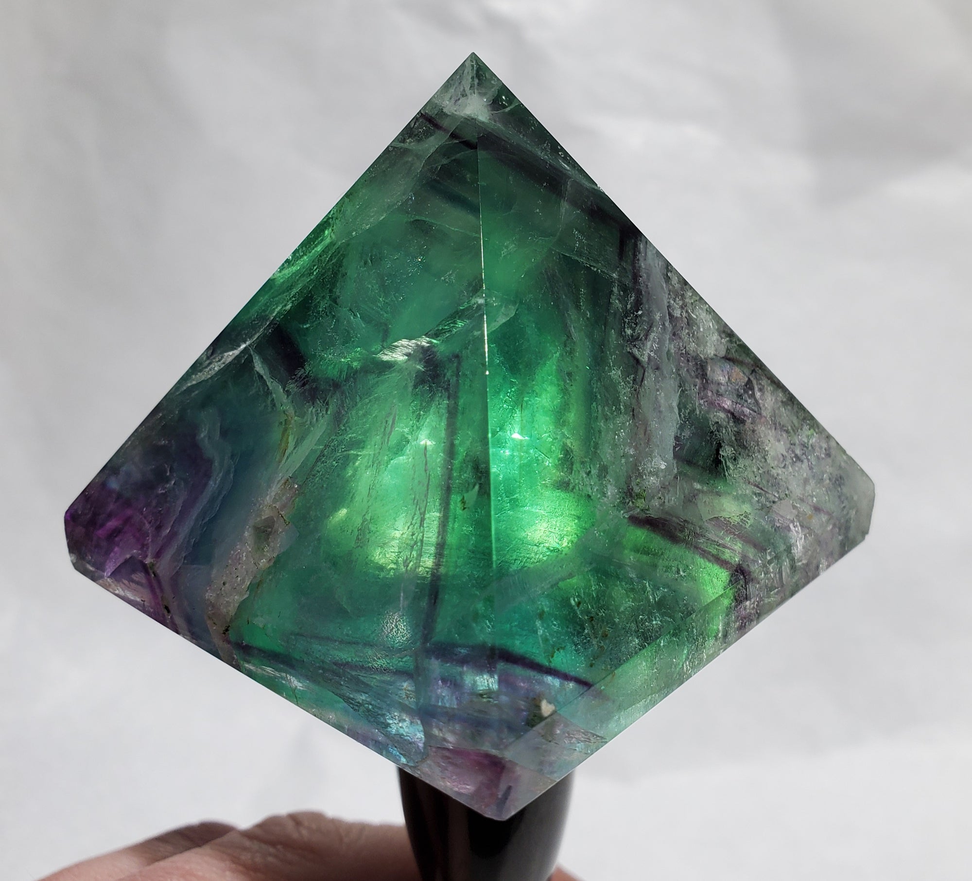Rainbow Fluorite Pyramid,  China