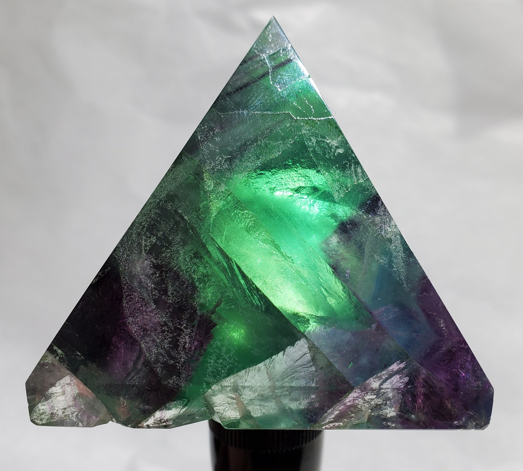 Rainbow Fluorite Pyramid,  China