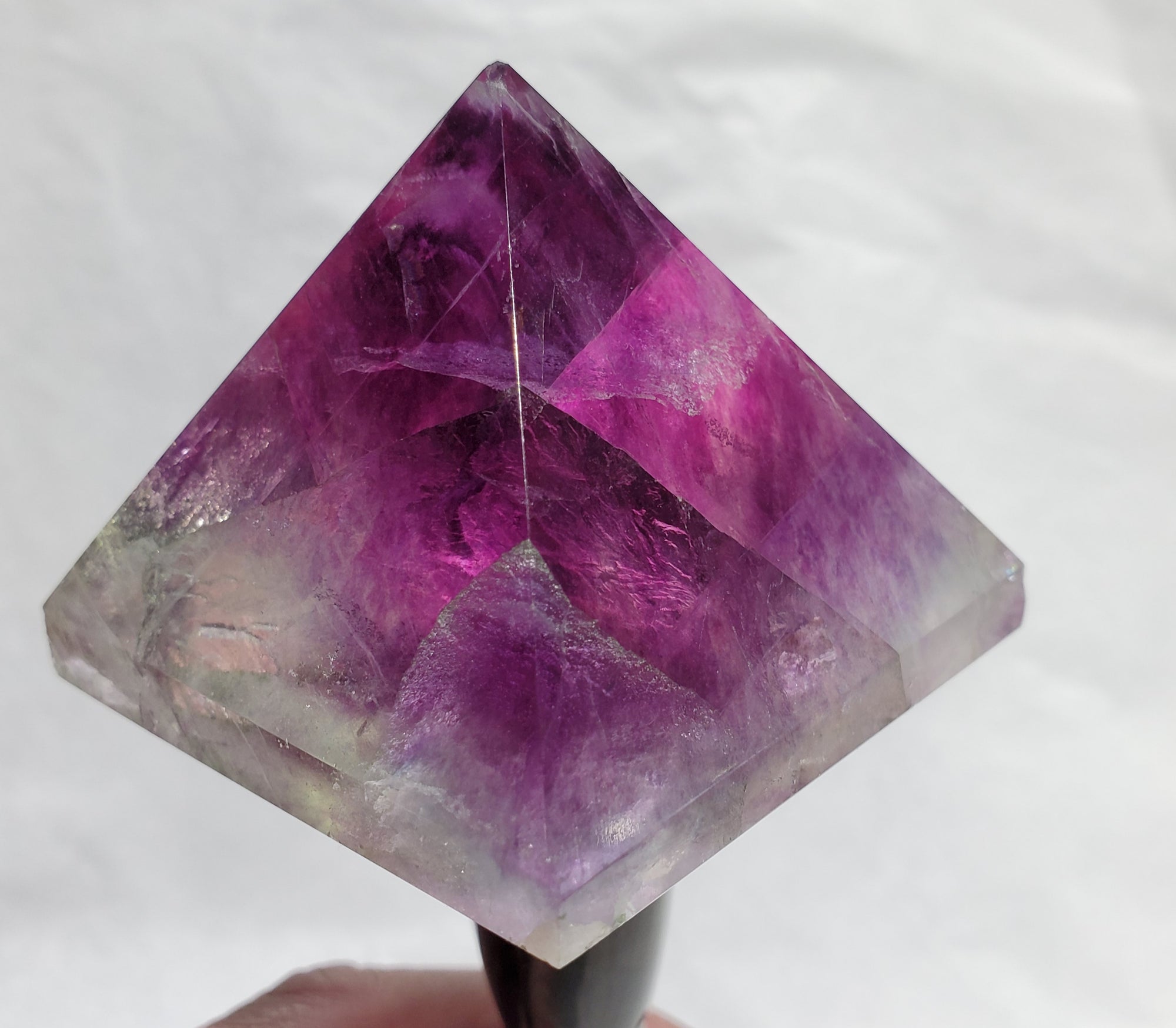 Rainbow Fluorite Pyramid,  China
