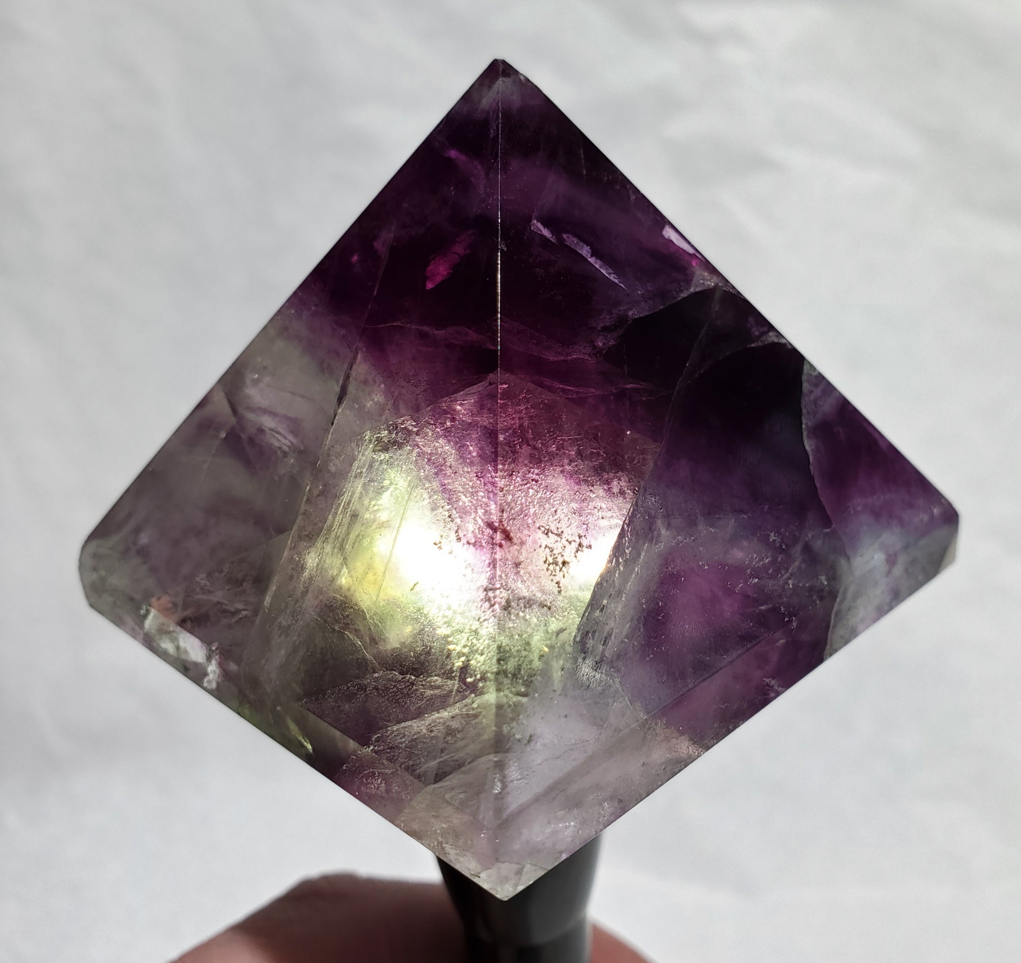 Rainbow Fluorite Pyramid,  China