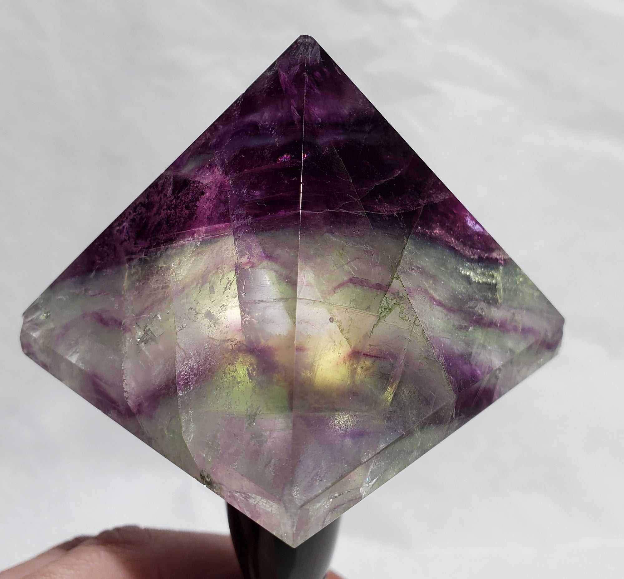 Rainbow Fluorite Pyramid,  China
