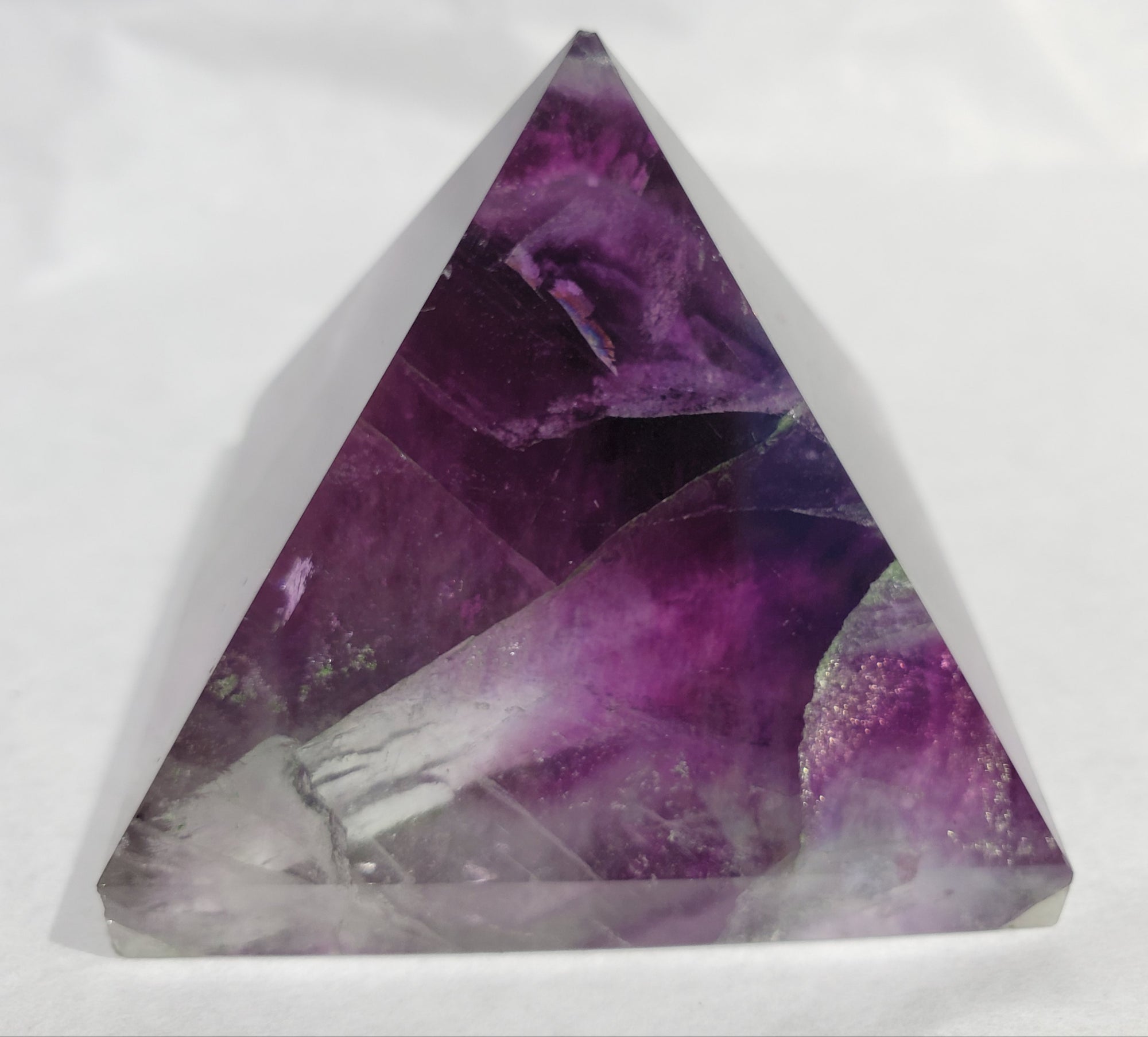 Rainbow Fluorite Pyramid,  China