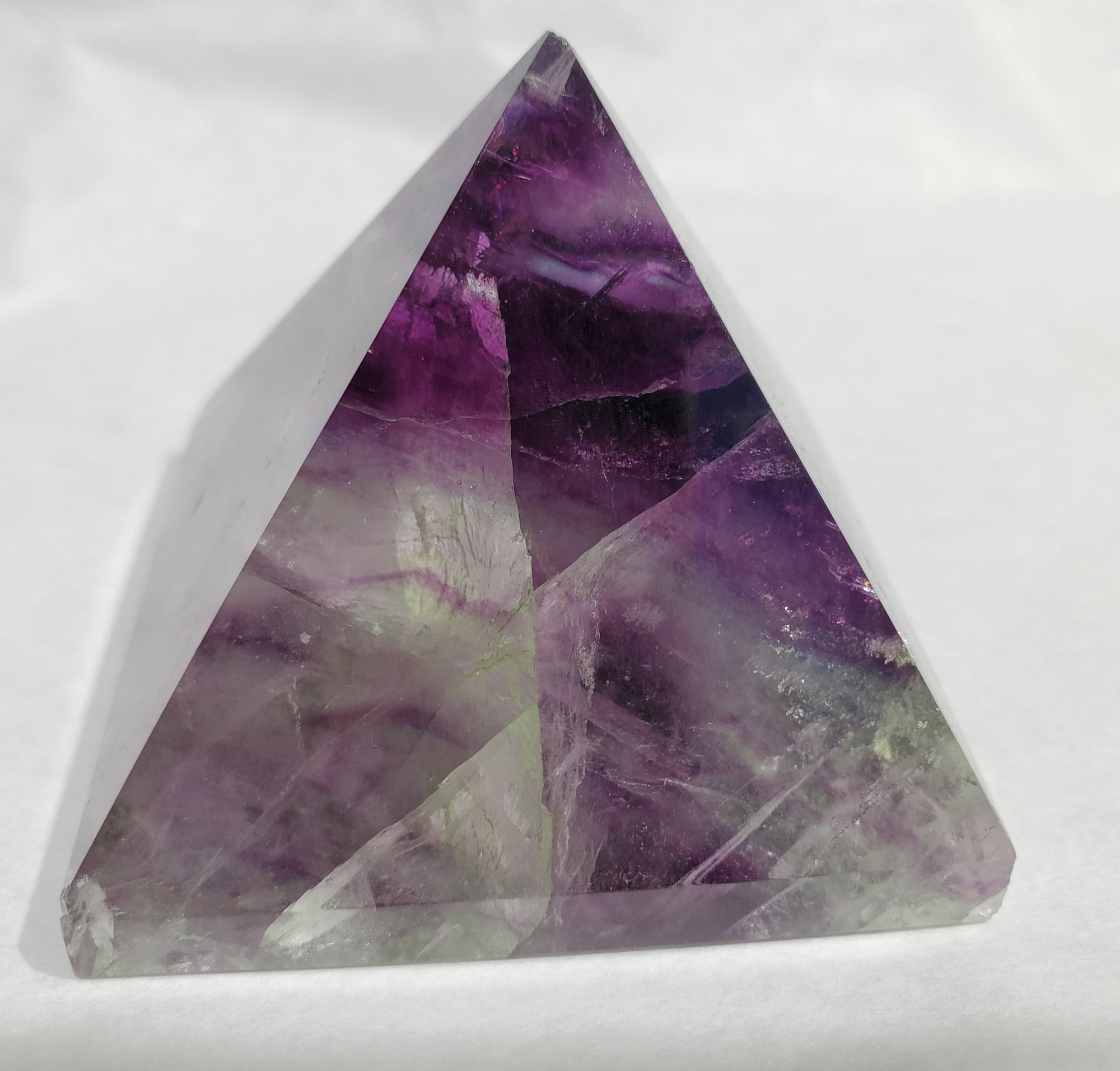 Rainbow Fluorite Pyramid,  China