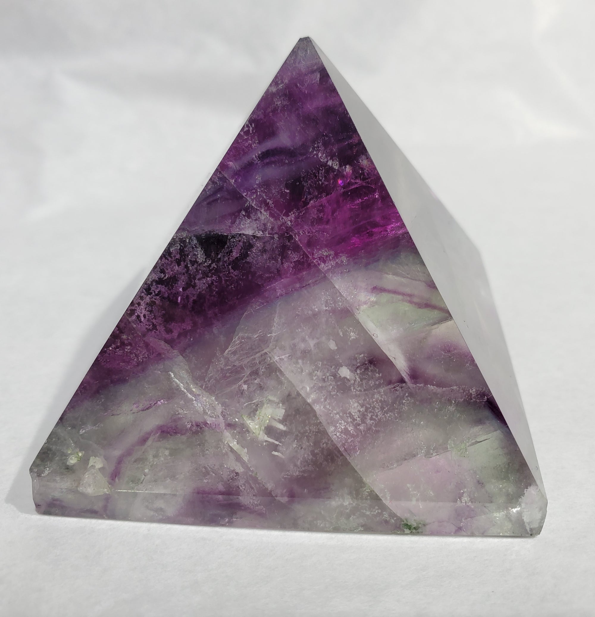 Rainbow Fluorite Pyramid,  China