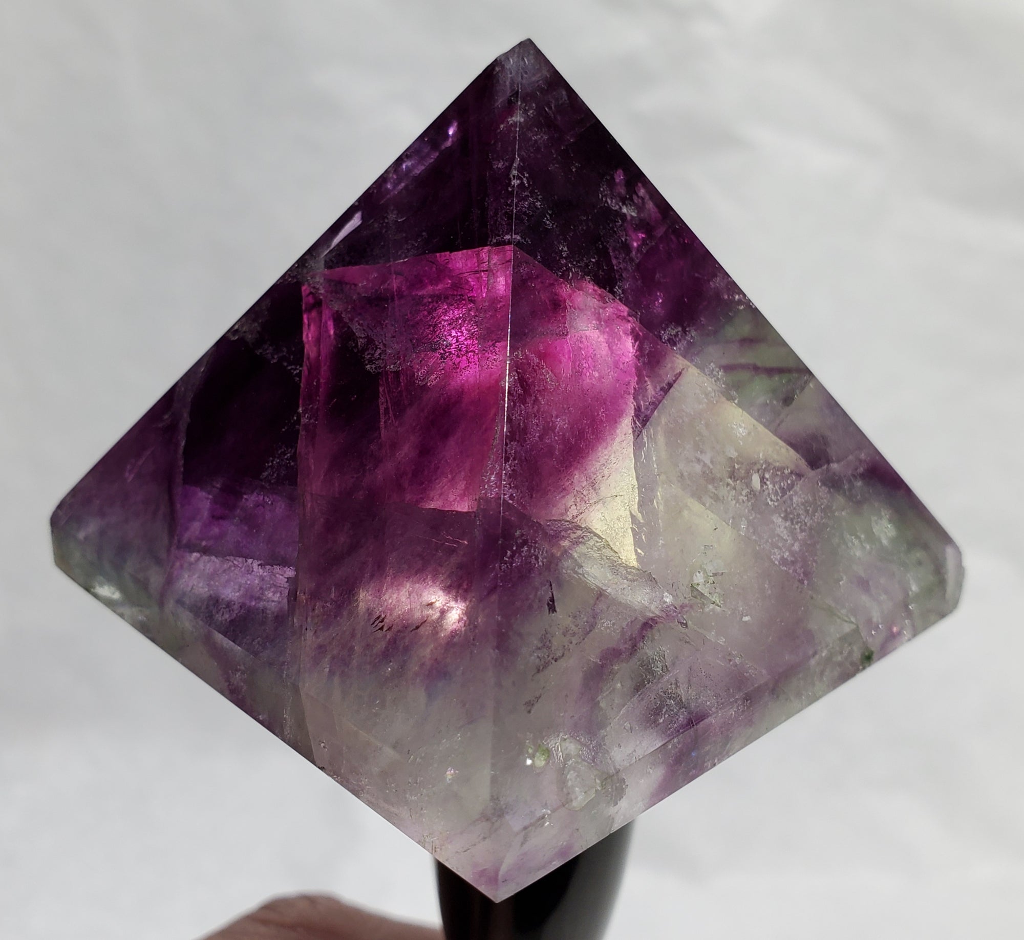 Rainbow Fluorite Pyramid,  China