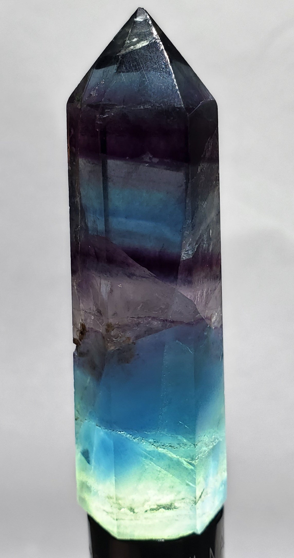 Rainbow Fluorite Point,  China