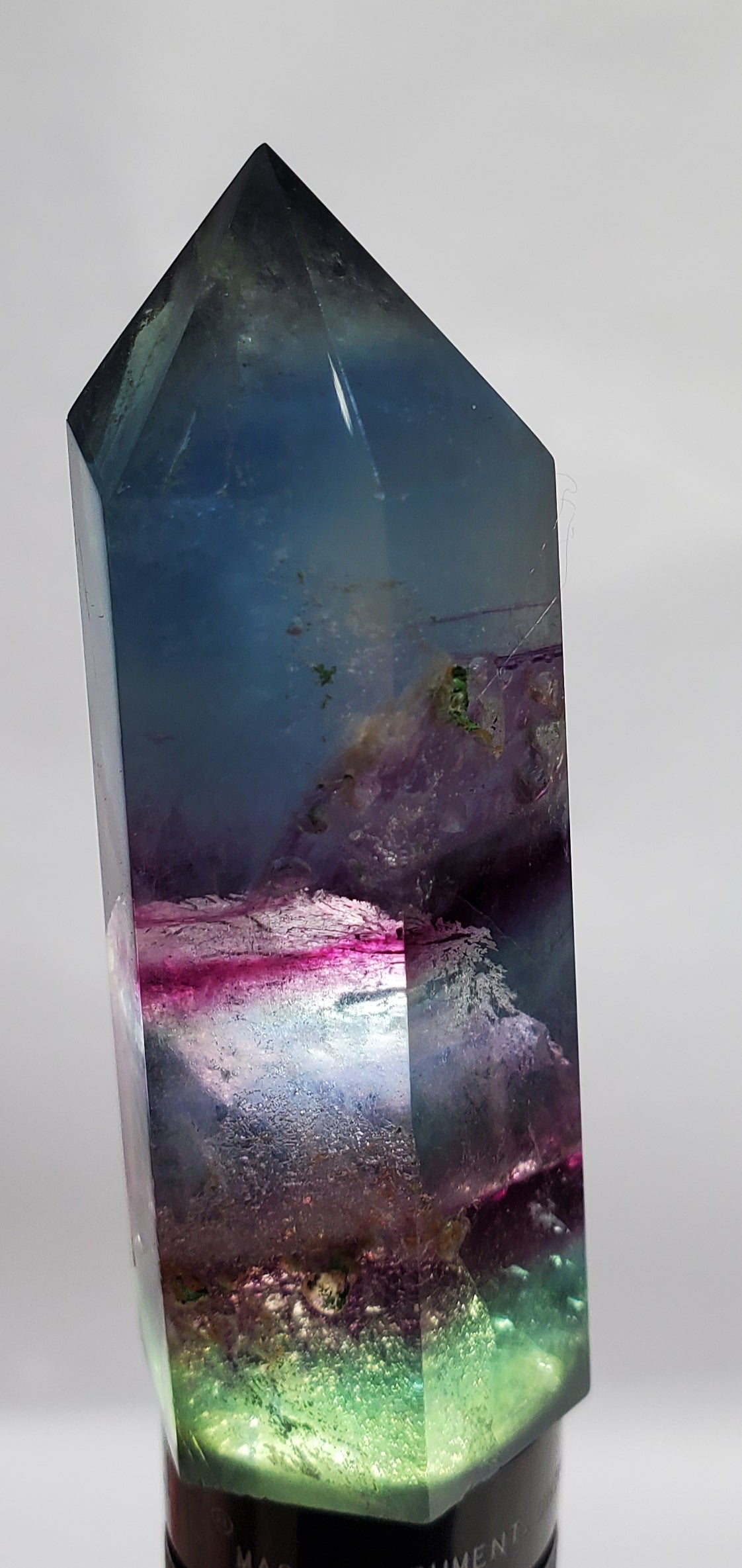 Rainbow Fluorite Point,  China