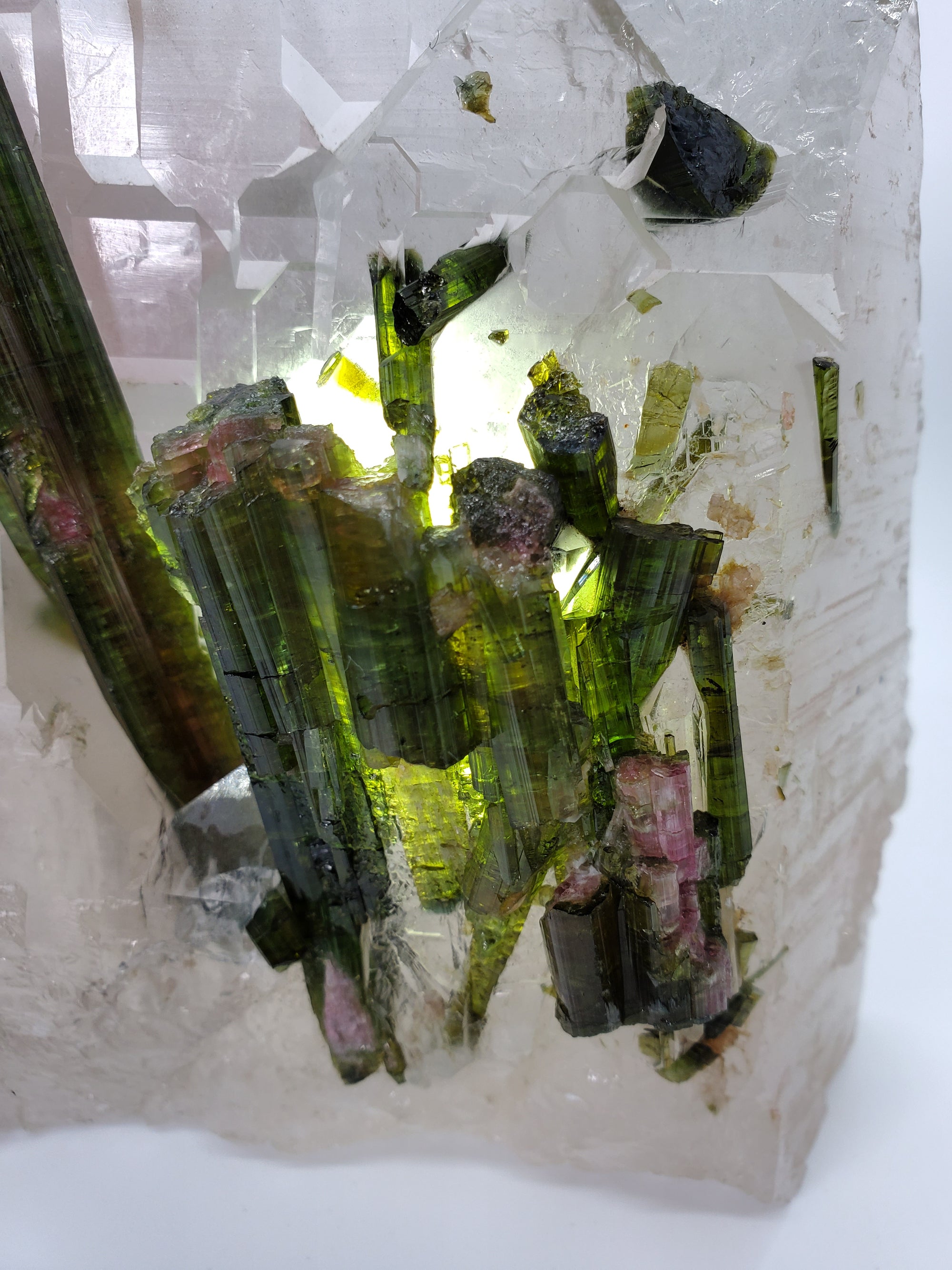 Bi-Color Tourmaline in Quartz