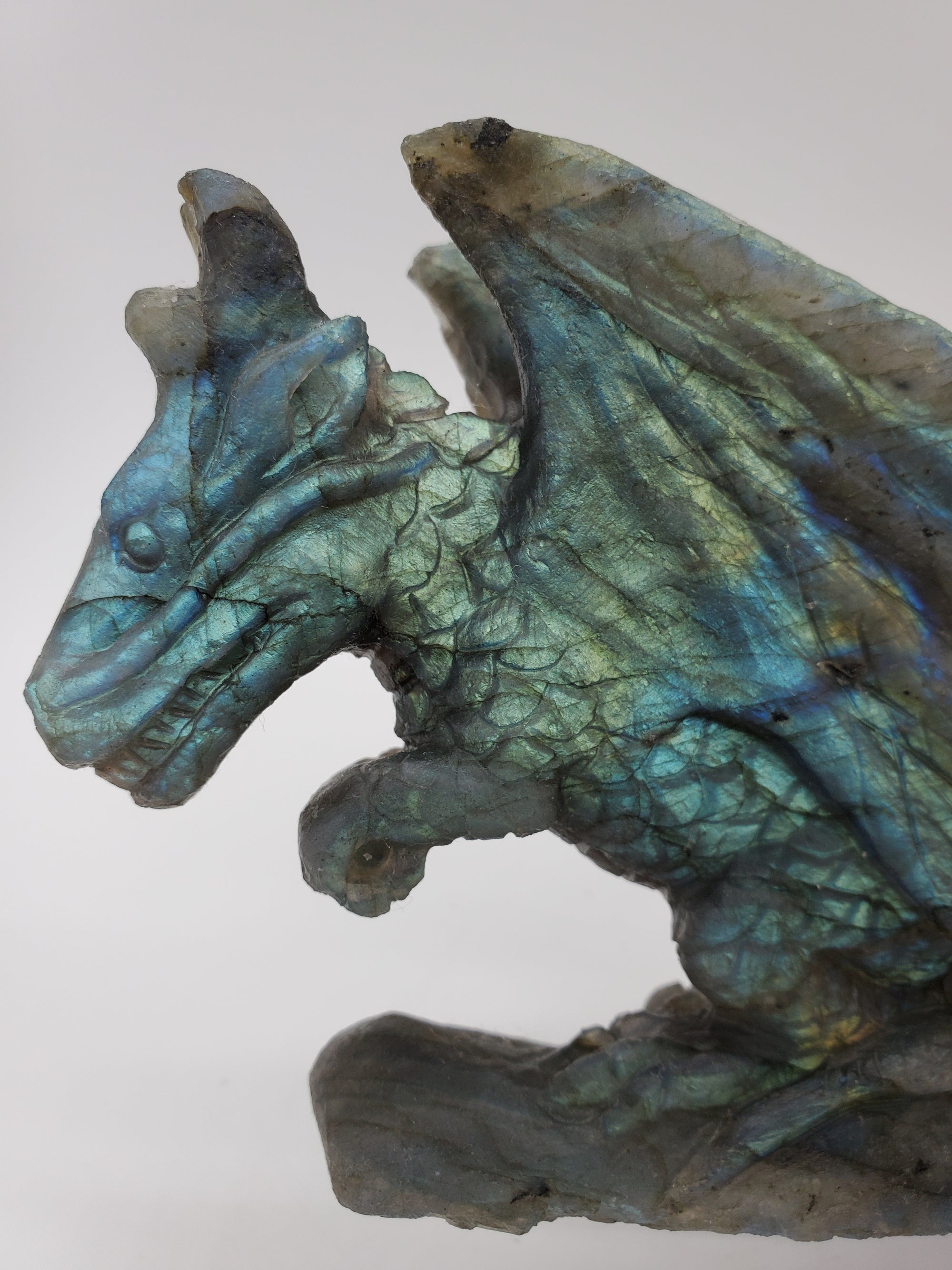 Labradorite Dragon Carving