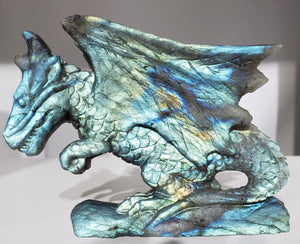Labradorite Dragon Carving