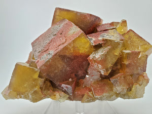 Hematite and Quartz over Fluorite