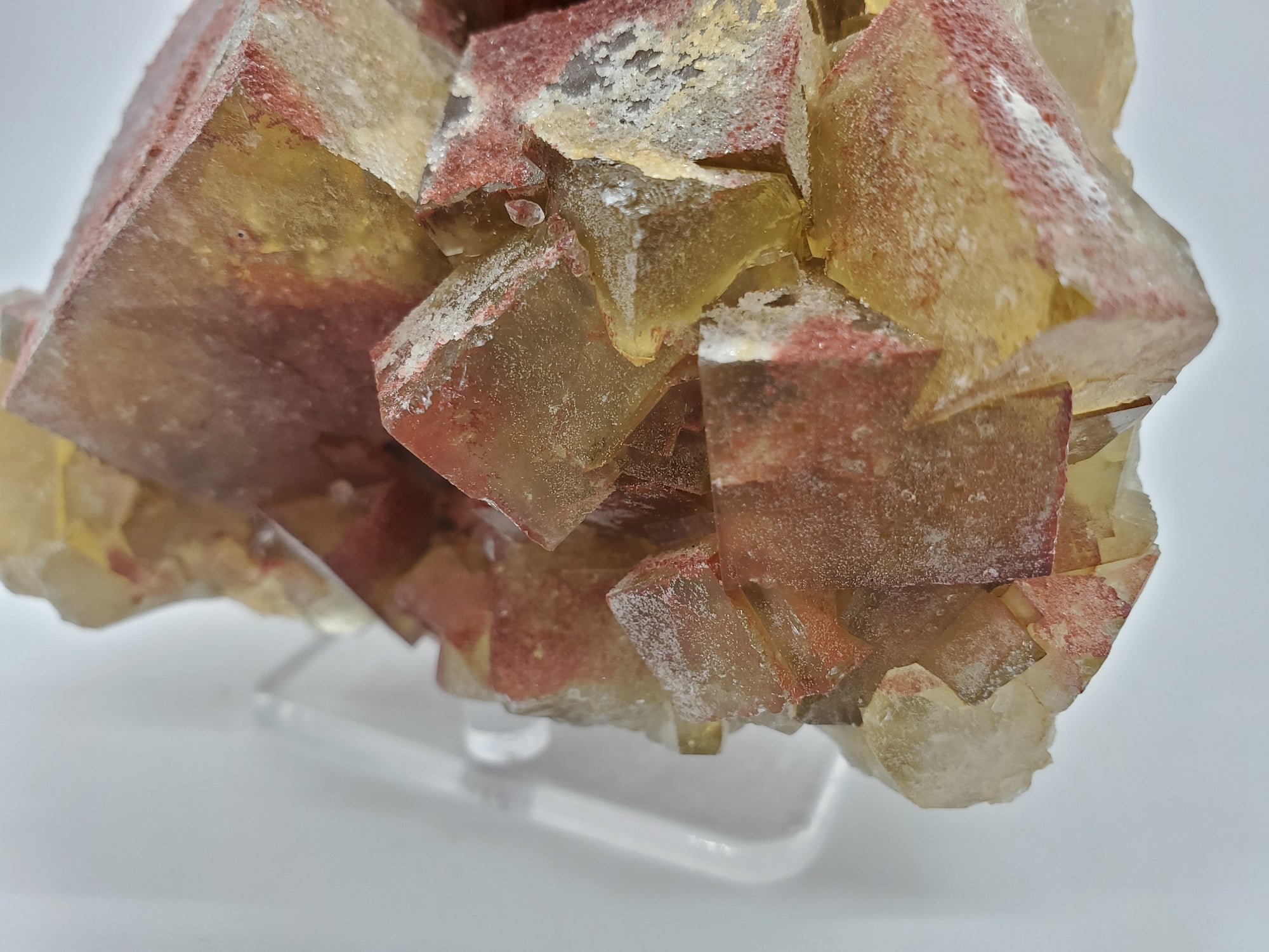 Hematite and Quartz over Fluorite