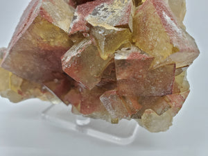 Hematite and Quartz over Fluorite