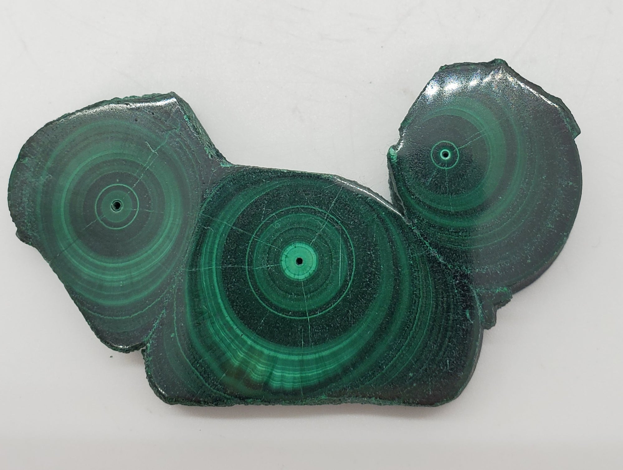 Malachite Stalactite Slice, DRC