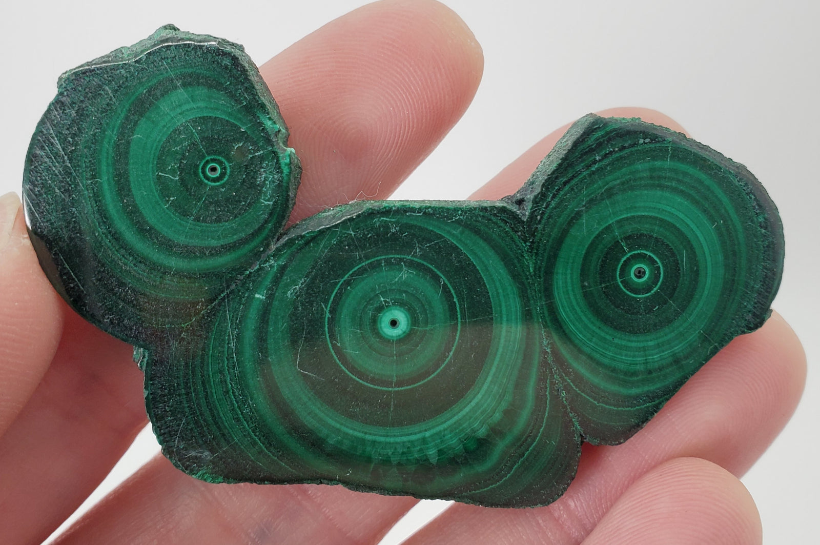 Malachite Stalactite Slice, DRC