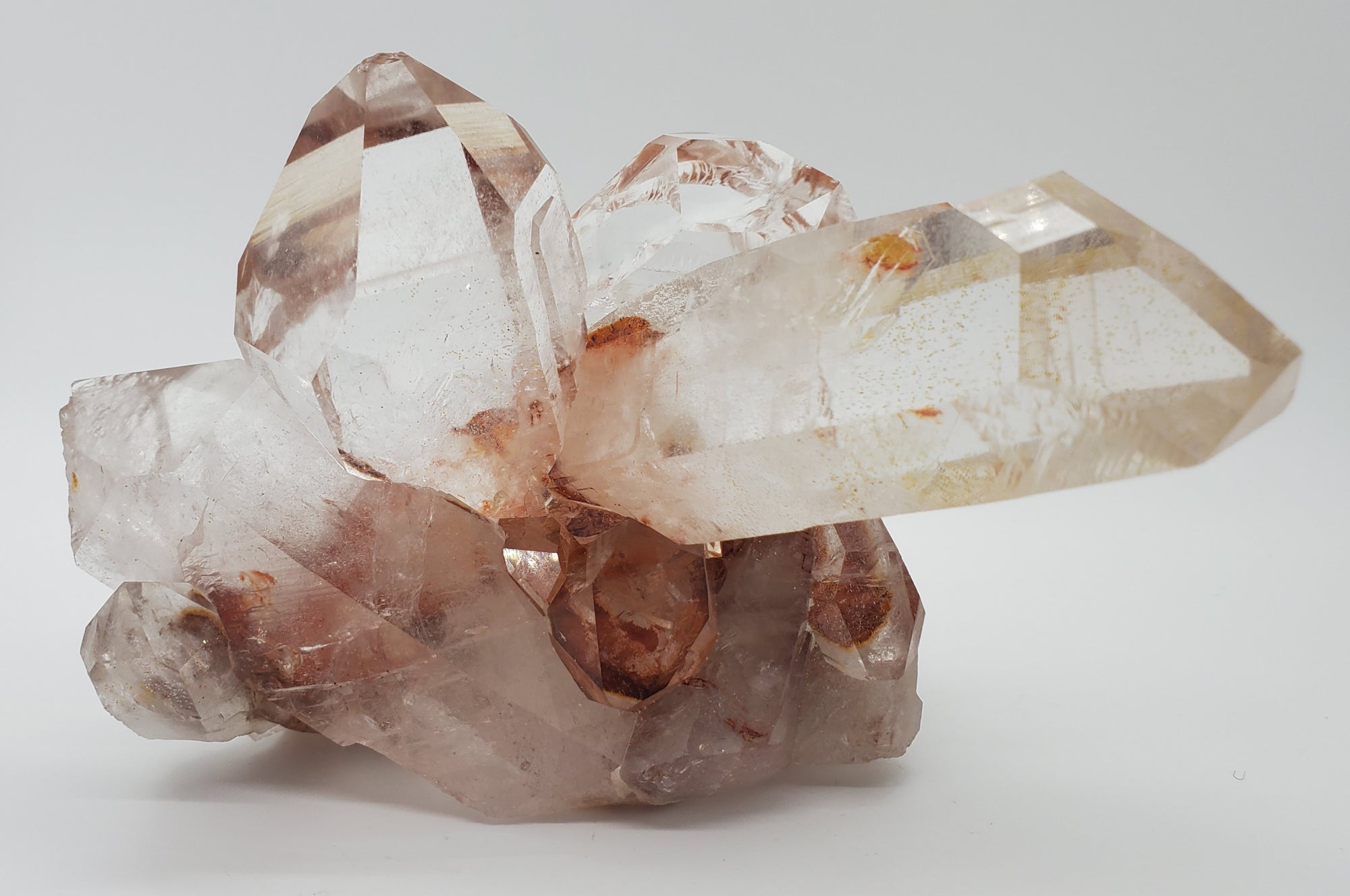 Quartz Cluster w/ Hematite, Brasil