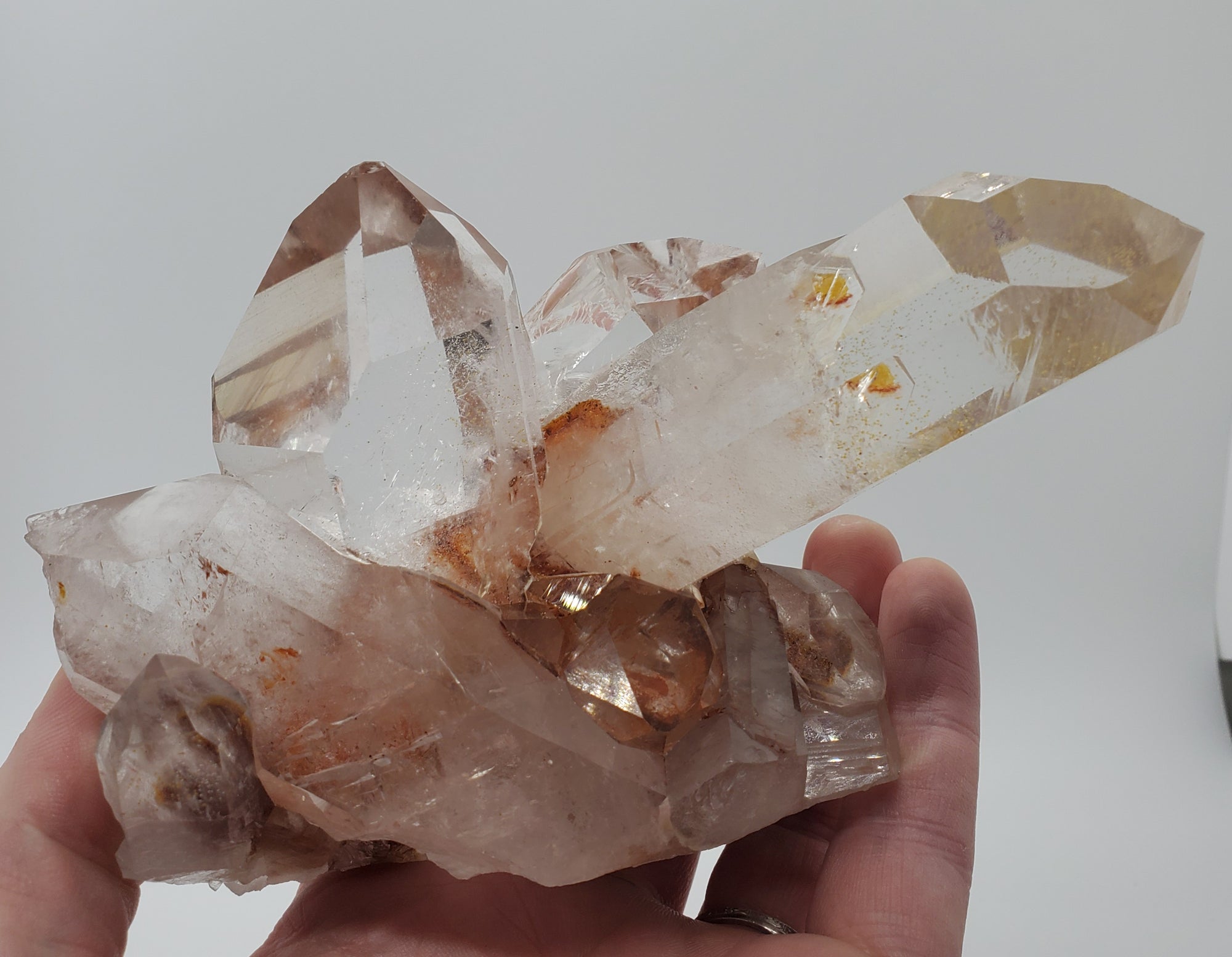 Quartz Cluster w/ Hematite, Brasil