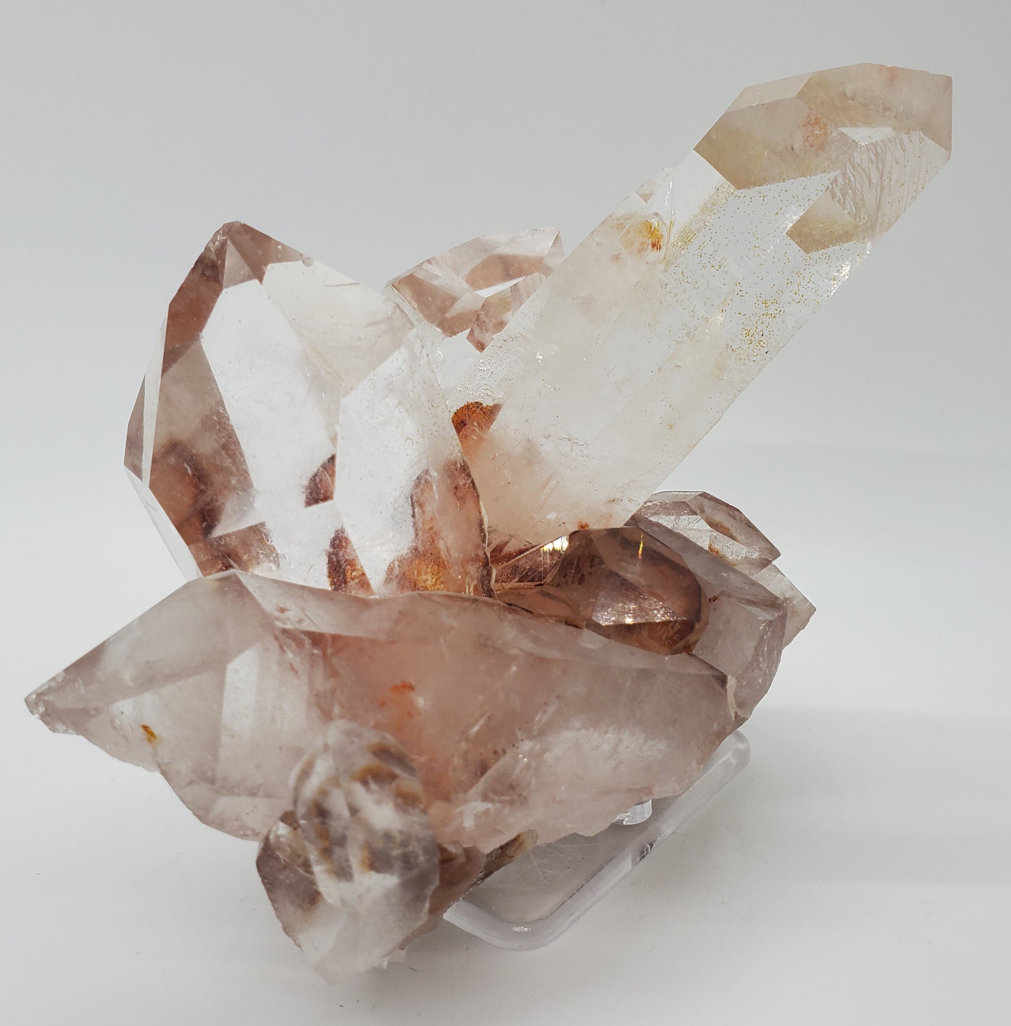 Quartz Cluster w/ Hematite, Brasil