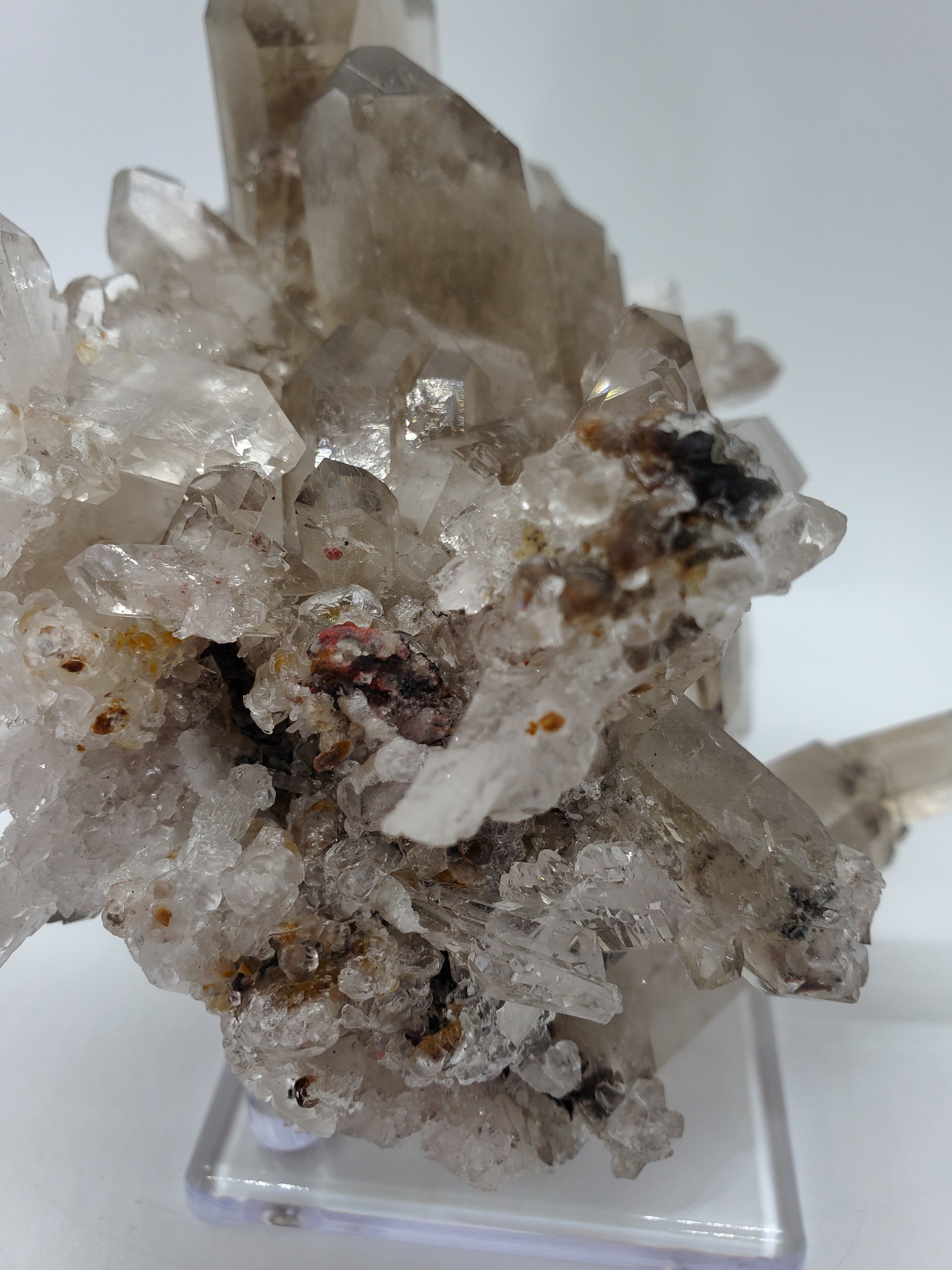 Tabby Smoky Quartz Cluster,  Brasil