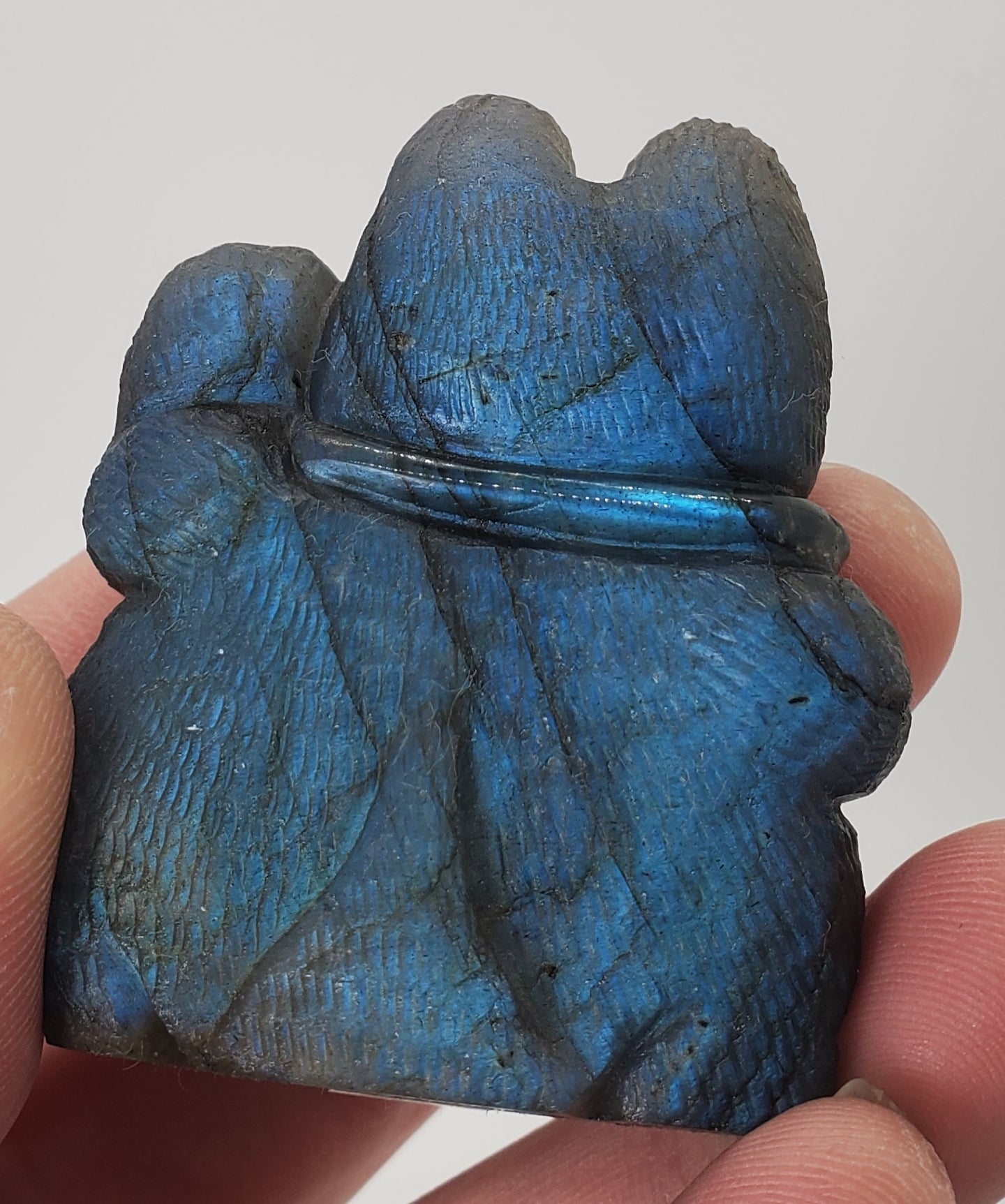 Labradorite Lucky Cat Carving