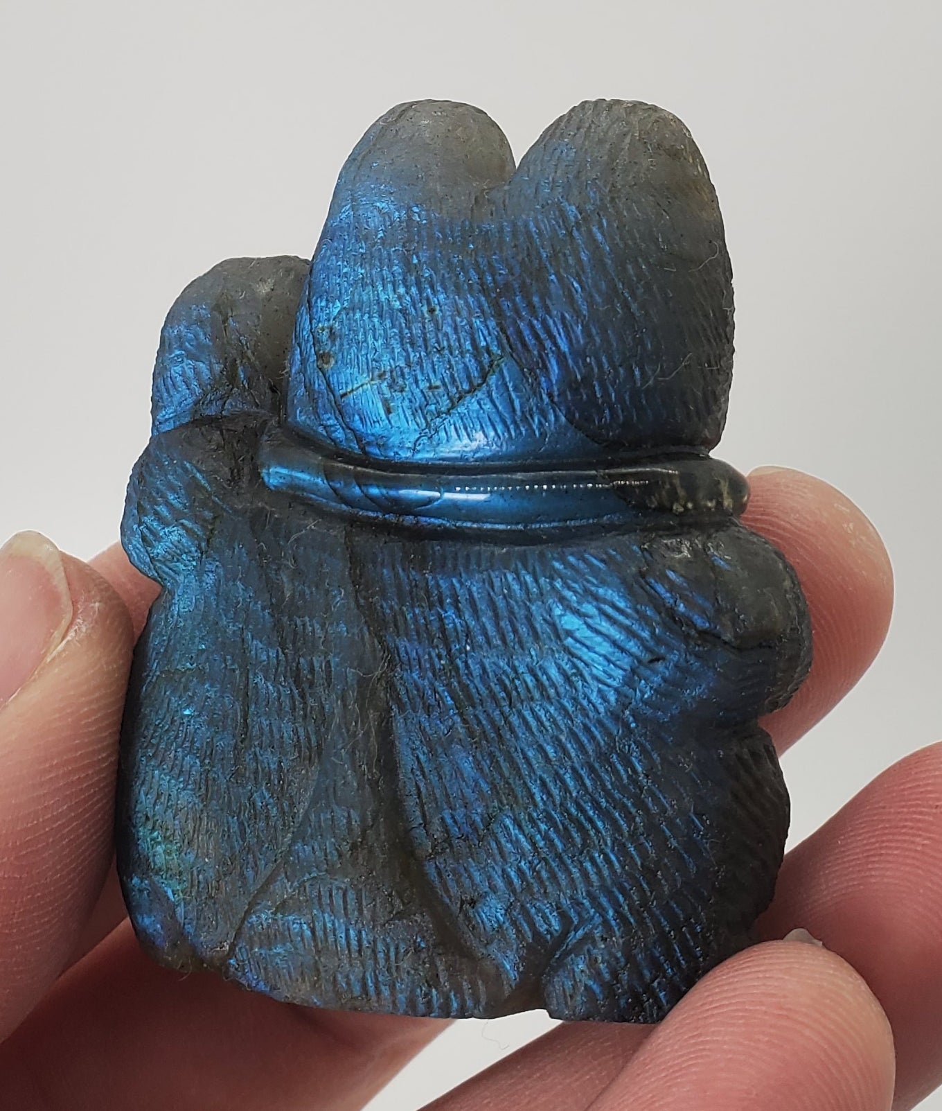 Labradorite Lucky Cat Carving