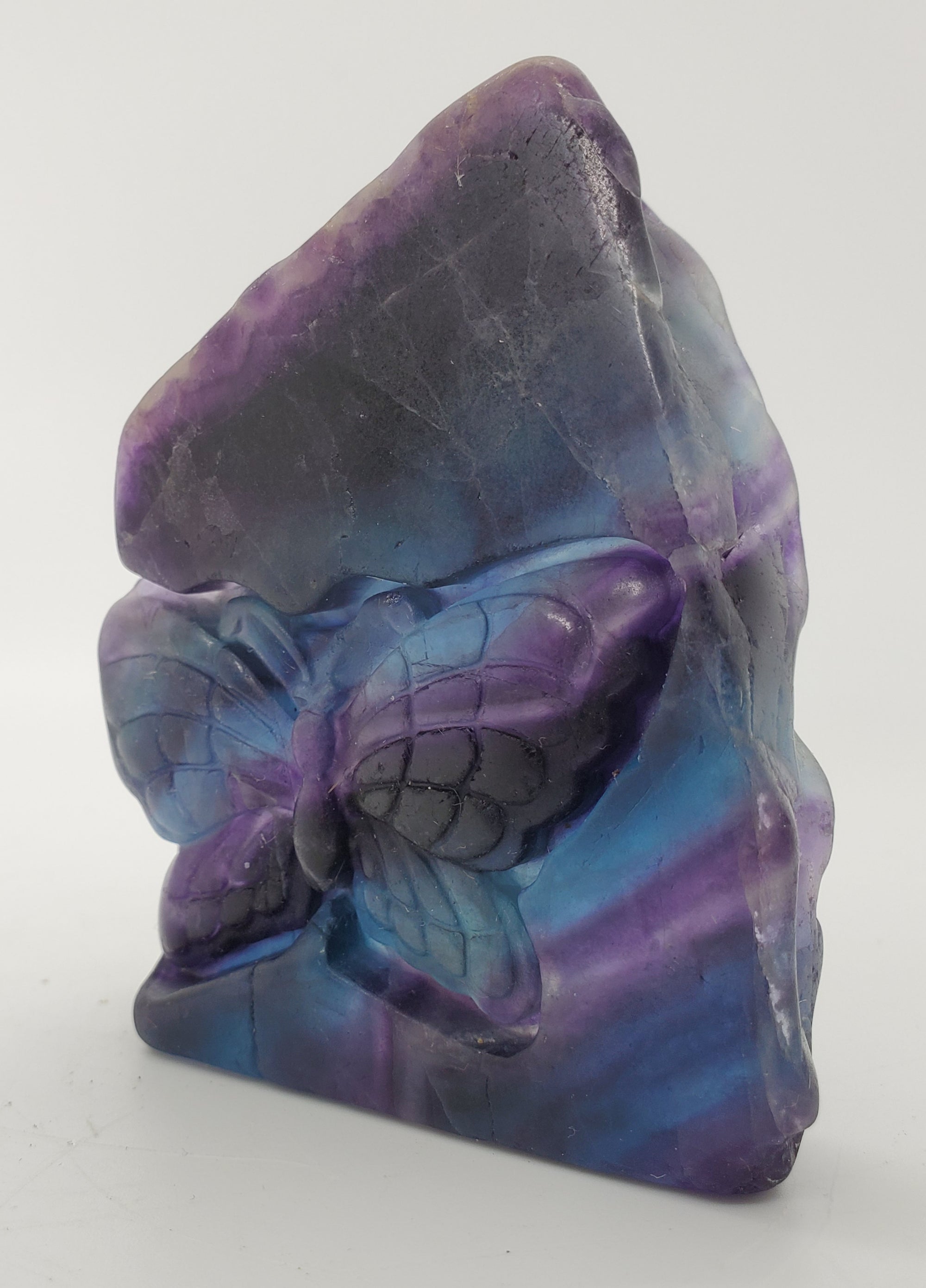 Fluorite with Butterfly Carving, China