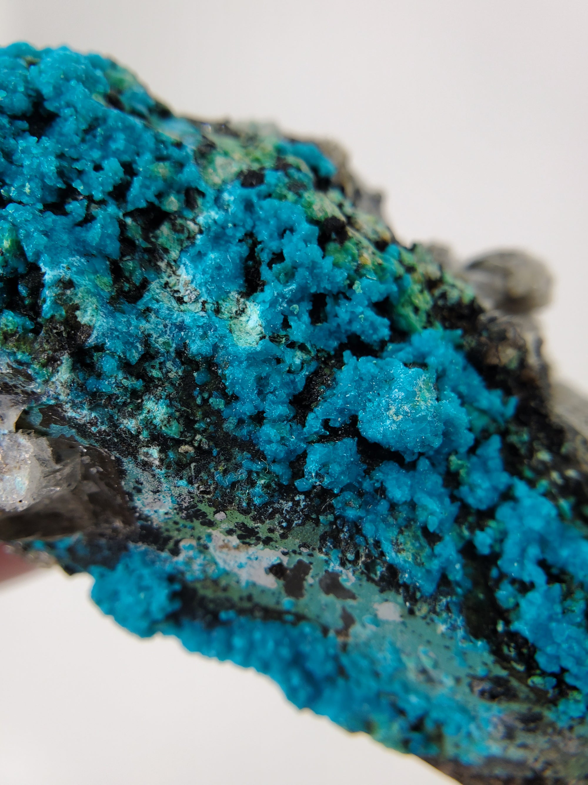 Chrysocolla over Quartz from Peru