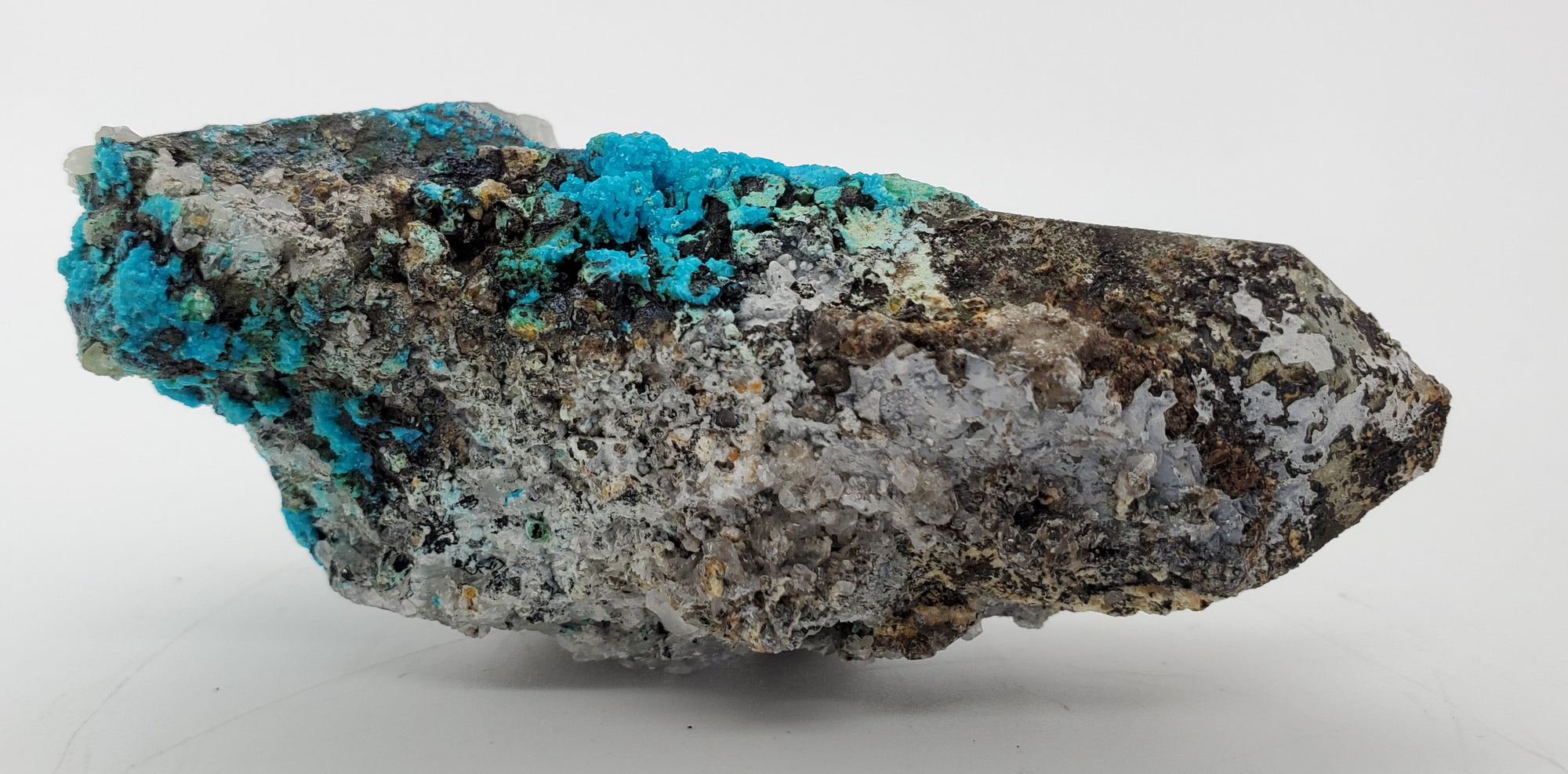 Chrysocolla over Quartz from Peru