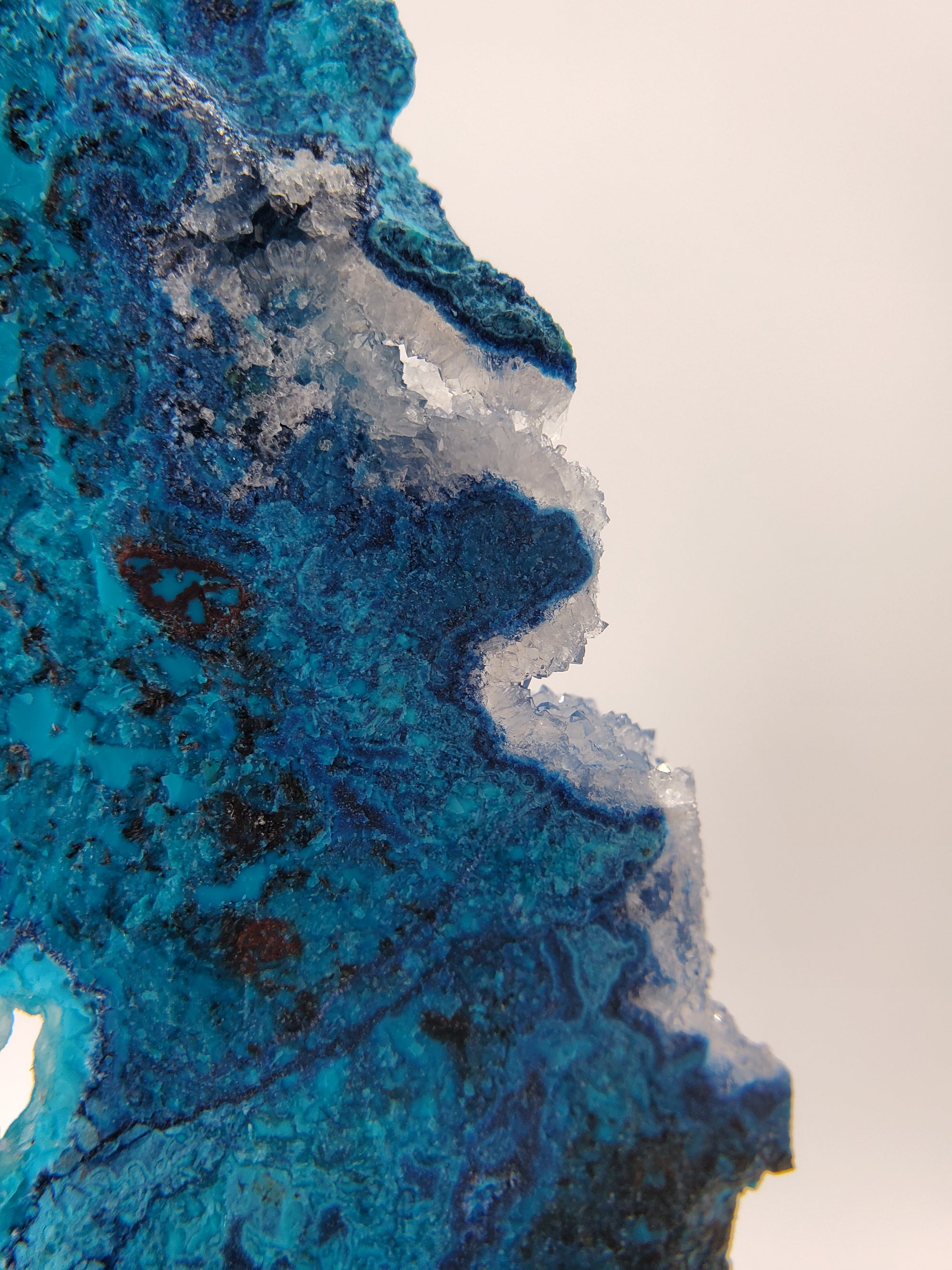 Shattuckite, Chrysocolla,  and Quartz (Mexico)