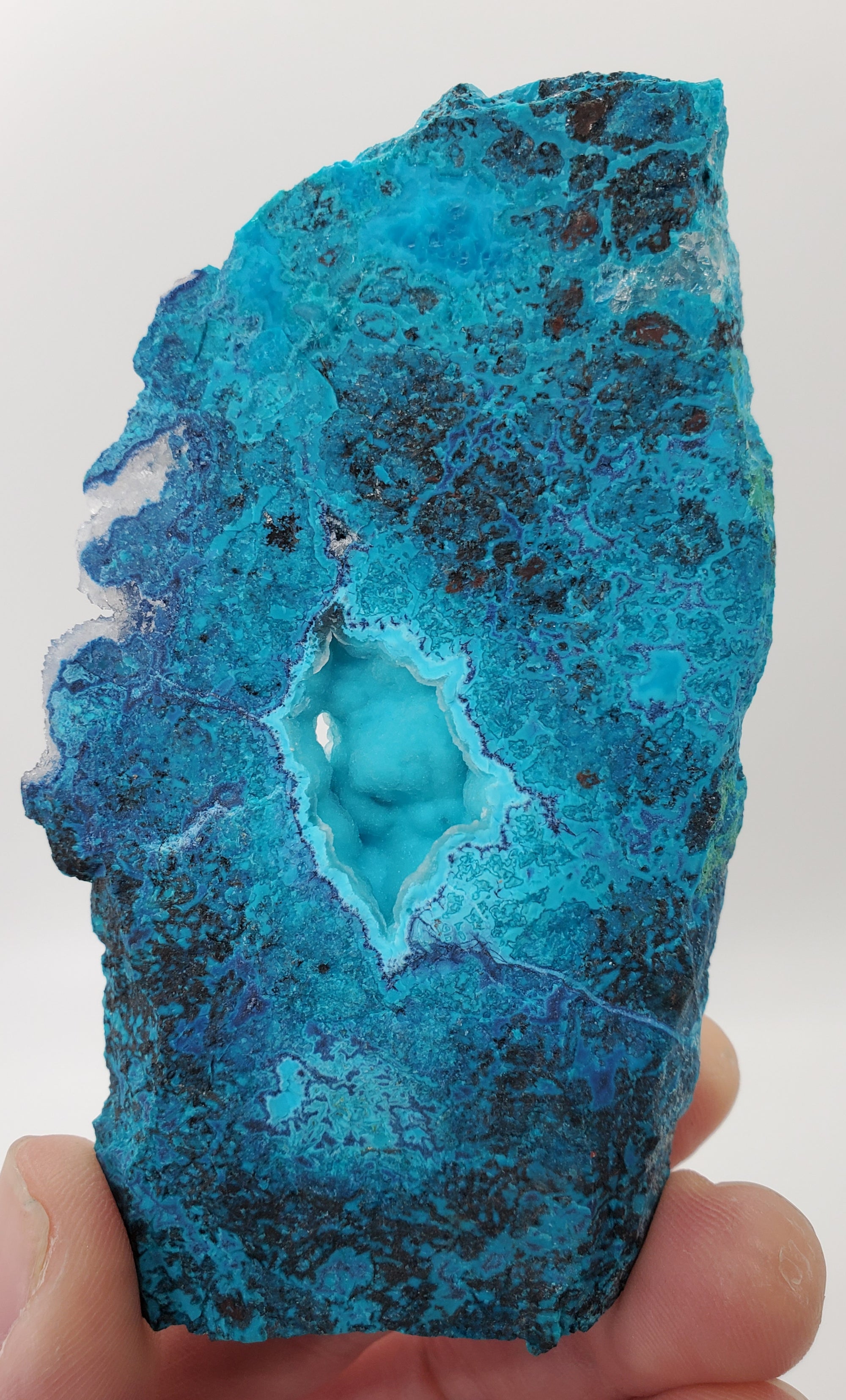 Shattuckite, Chrysocolla,  and Quartz (Mexico)