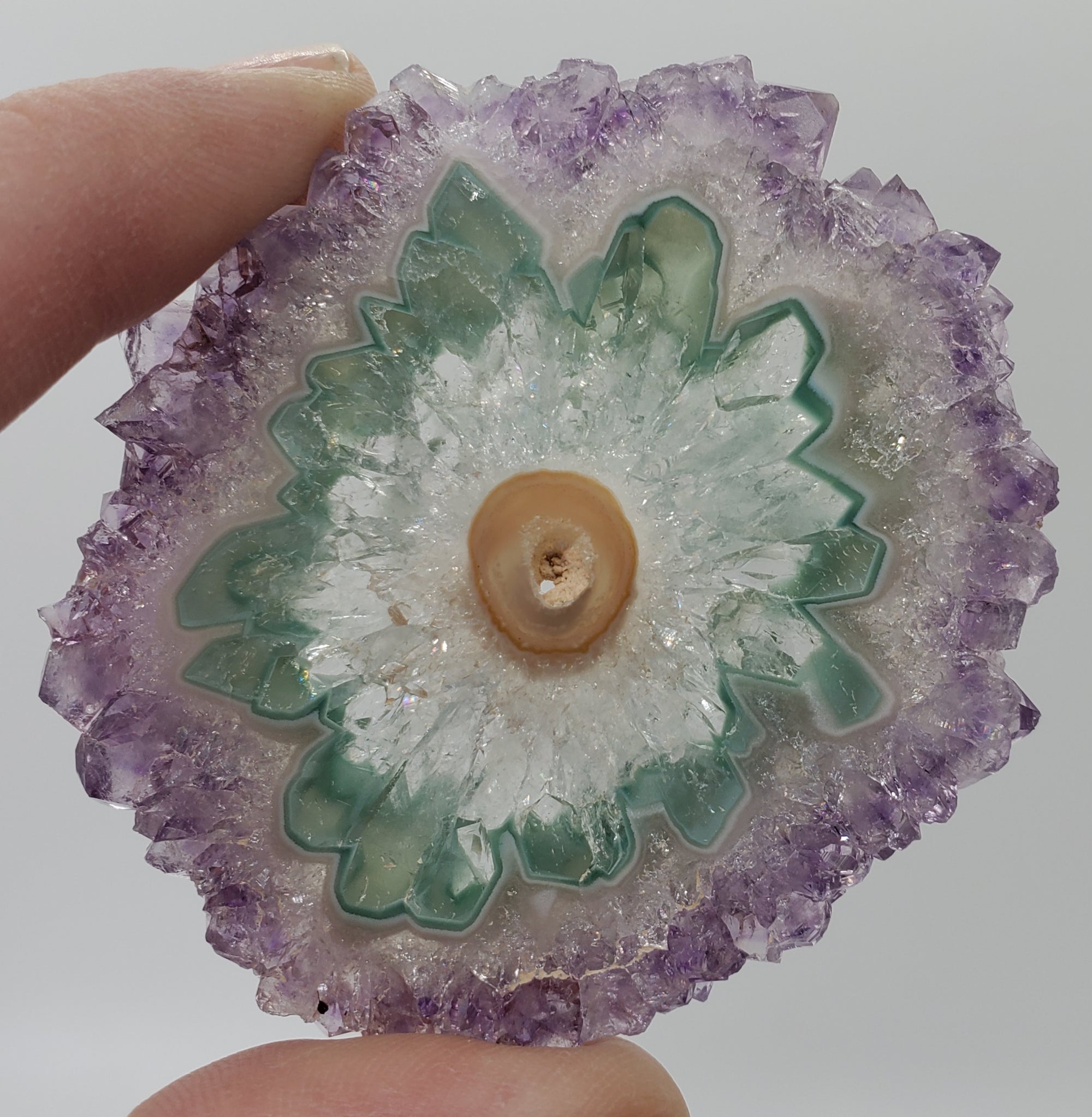 Amethyst Stalactite Slice, Uruguay