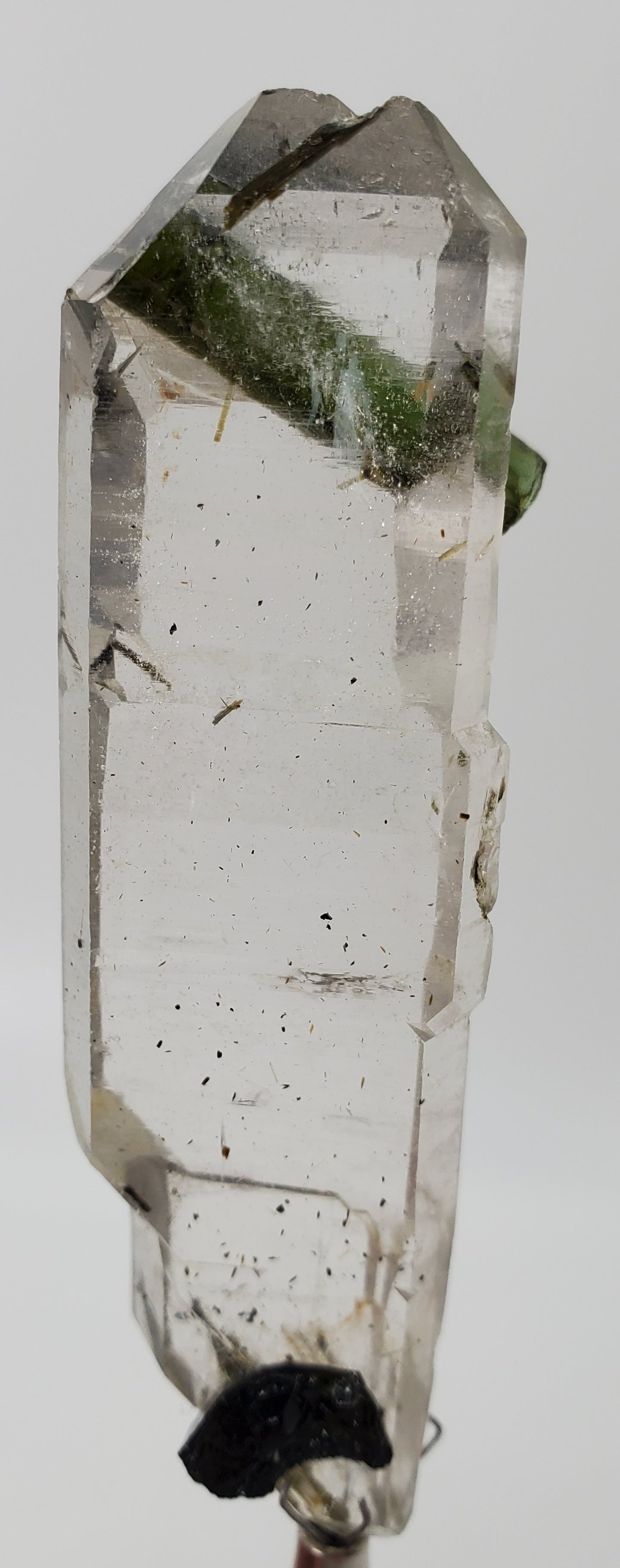 Double Terminated Tabby Quartz with Tourmaline