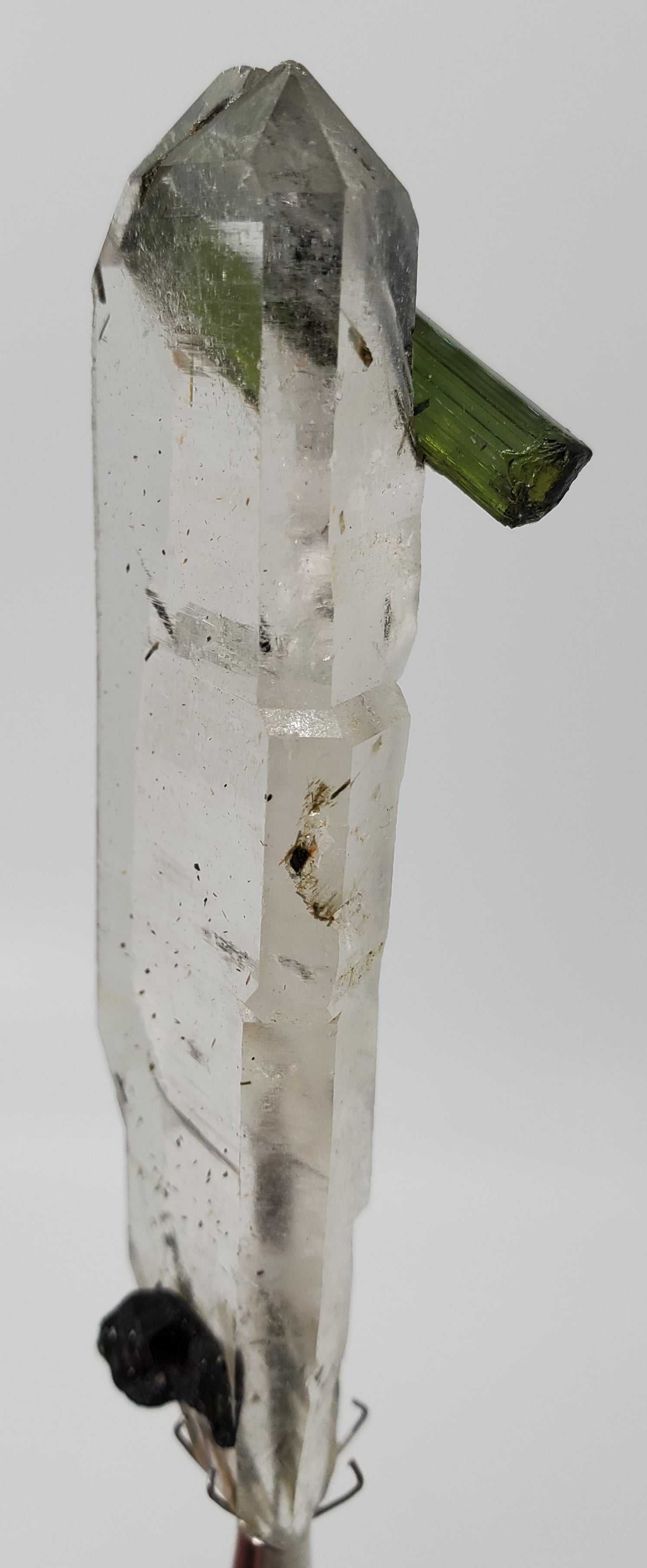 Double Terminated Tabby Quartz with Tourmaline