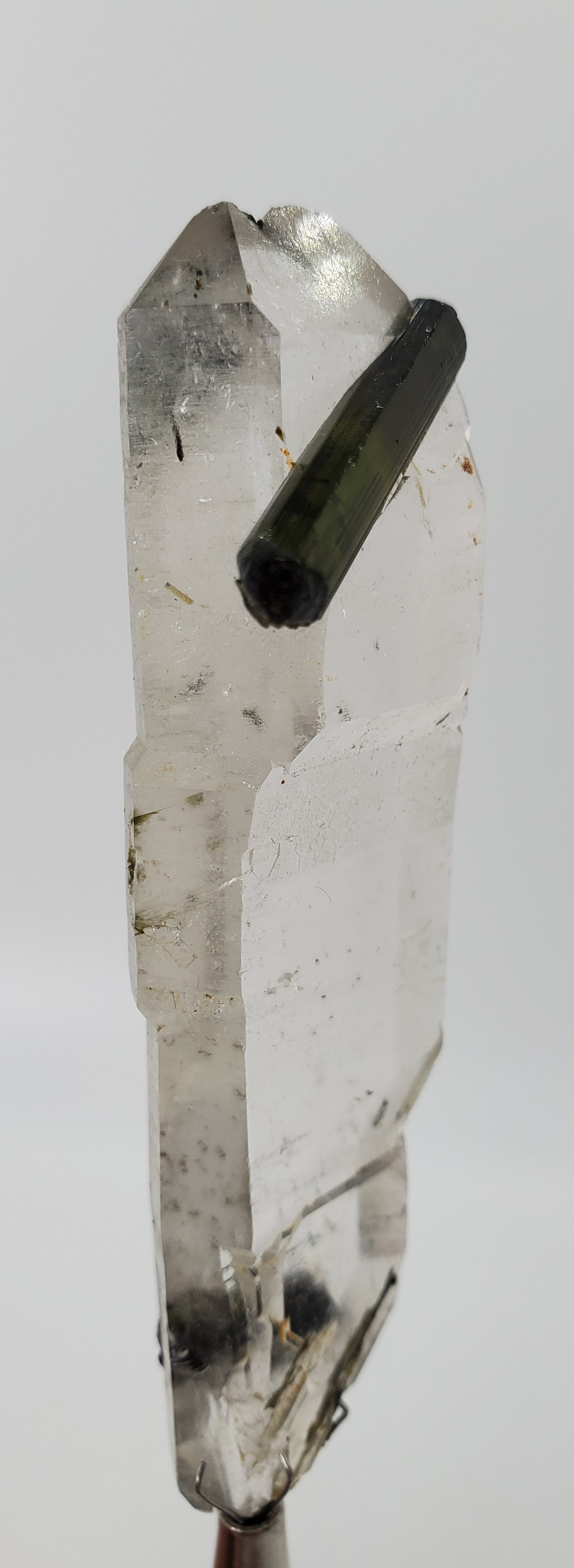 Double Terminated Tabby Quartz with Tourmaline