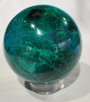 Chrysocolla and Malachite Sphere, Peru