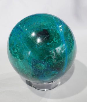 Chrysocolla and Malachite Sphere, Peru