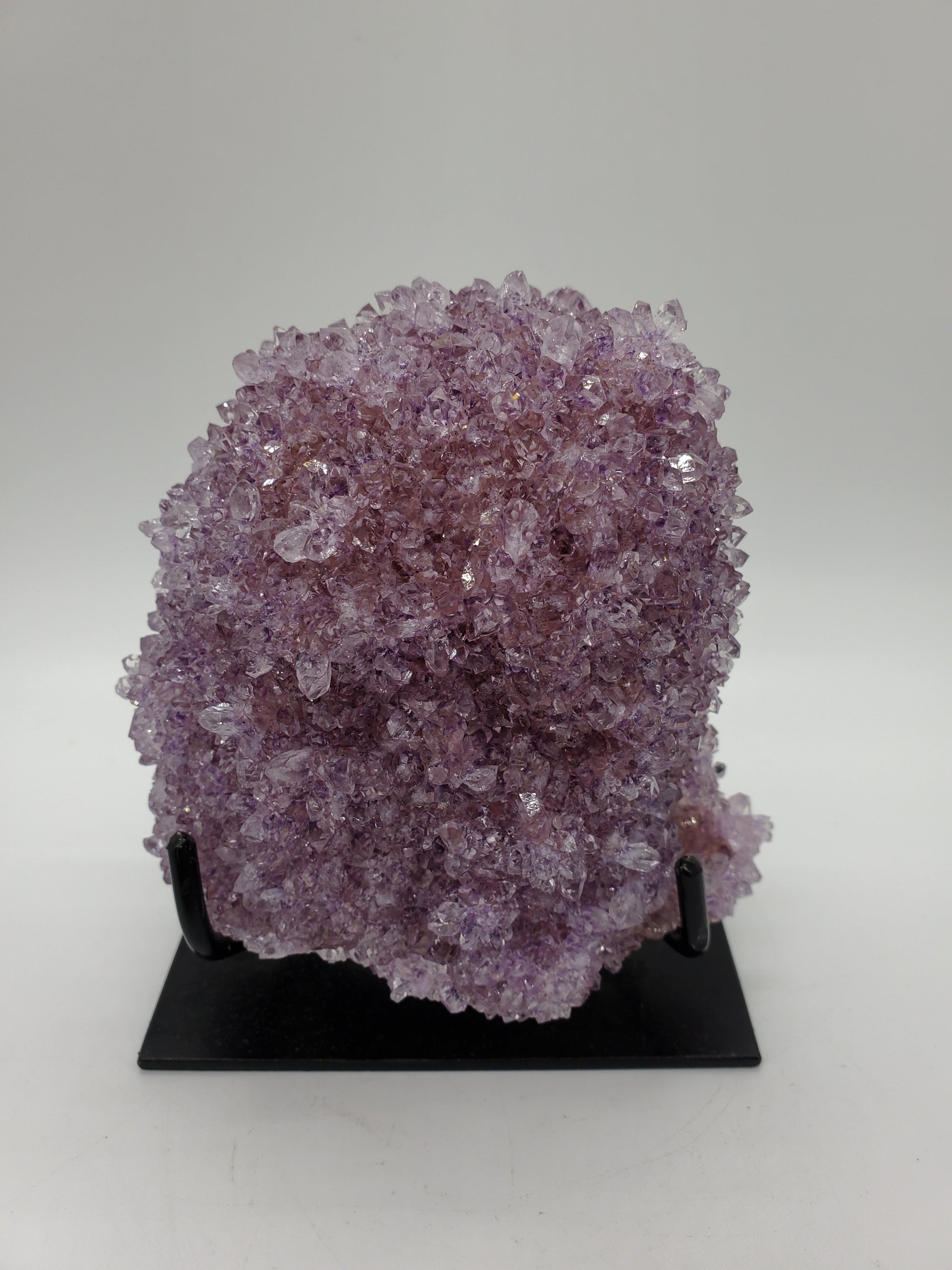 Druzy Amethyst Stalactite Bump on Custom Metal Stand