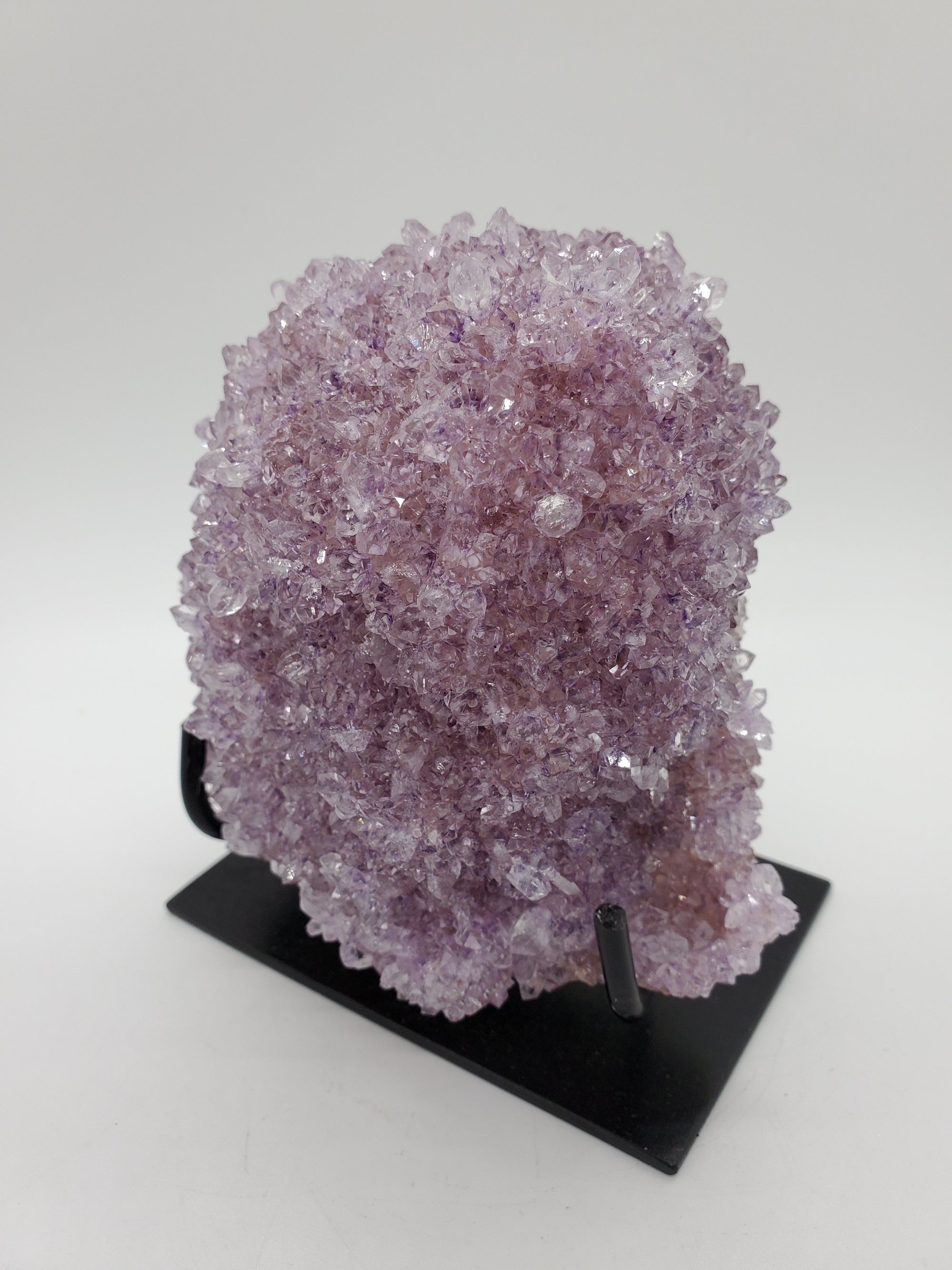Druzy Amethyst Stalactite Bump on Custom Metal Stand