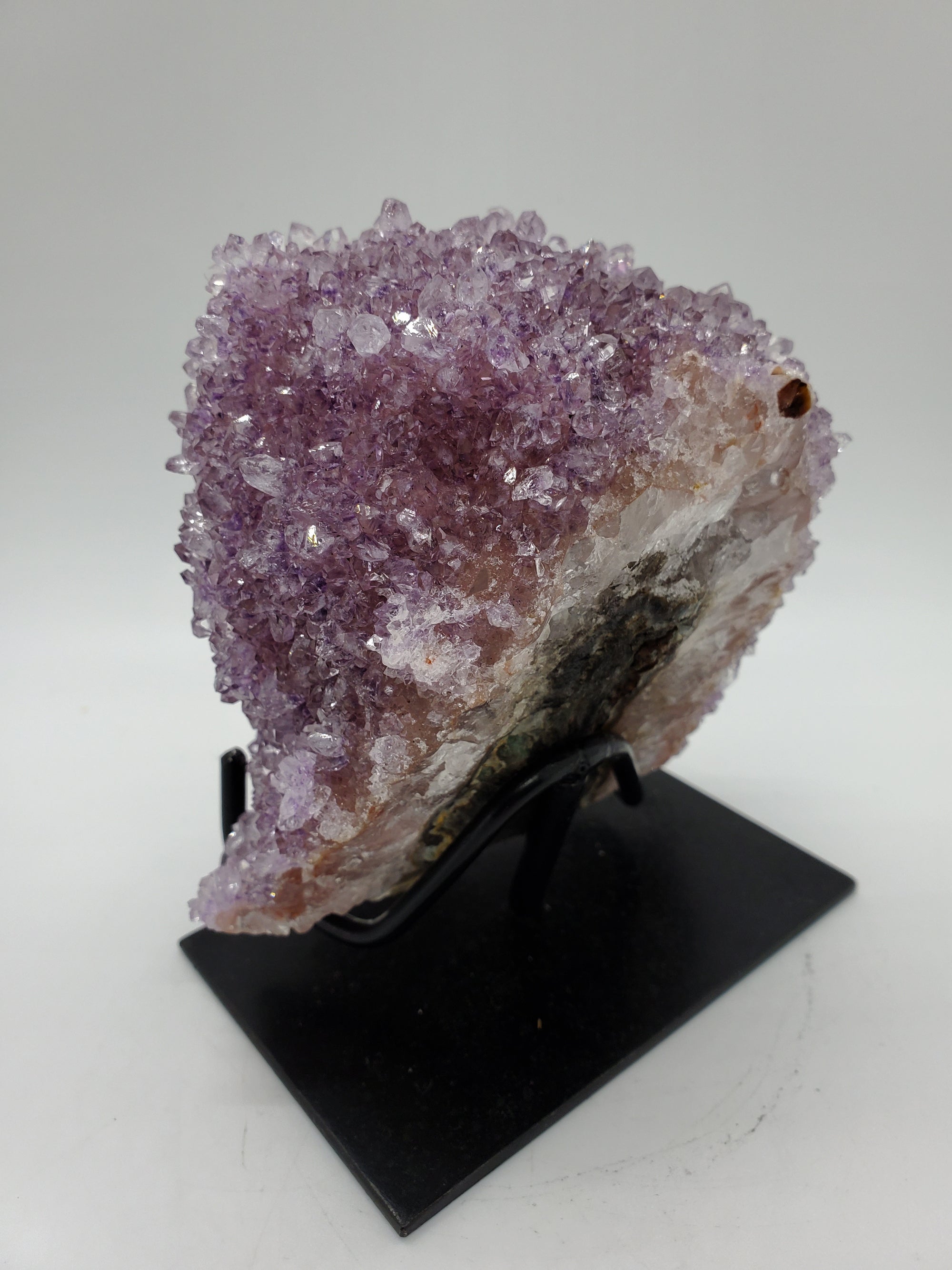 Druzy Amethyst Stalactite Bump on Custom Metal Stand