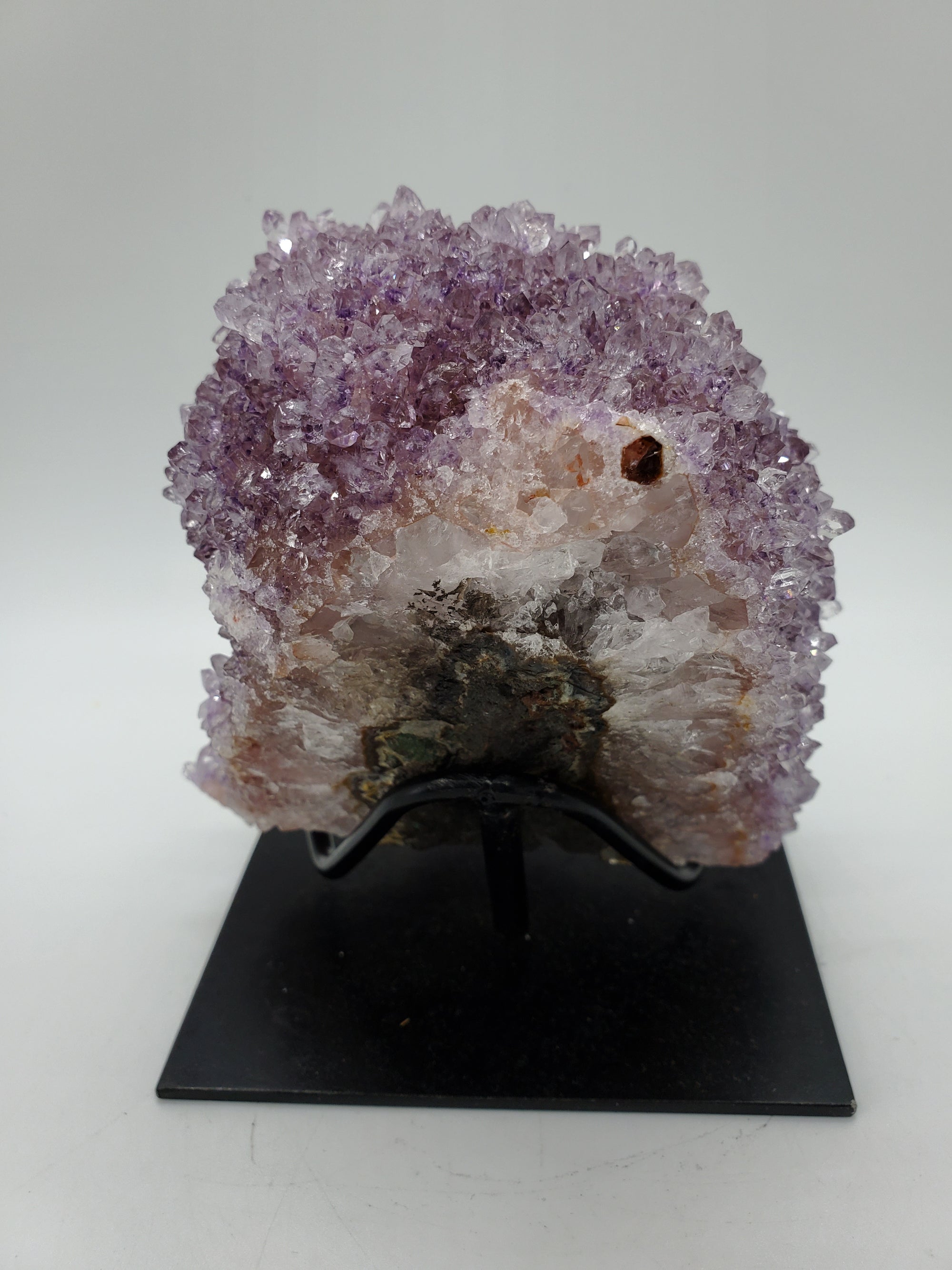 Druzy Amethyst Stalactite Bump on Custom Metal Stand