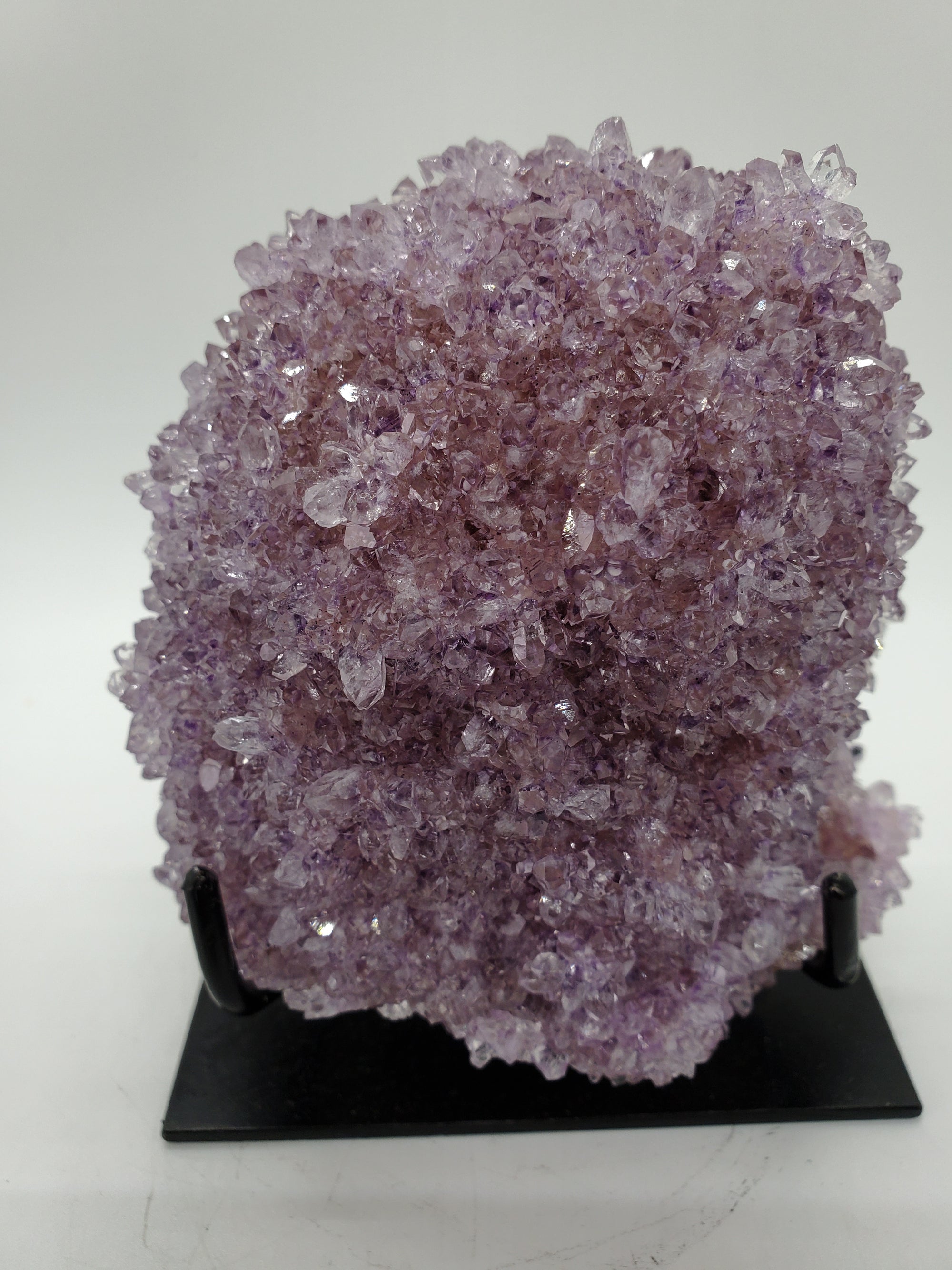 Druzy Amethyst Stalactite Bump on Custom Metal Stand