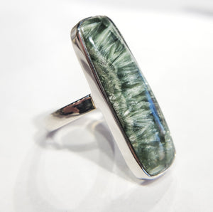 Seraphinite Ring in Sterling Silver