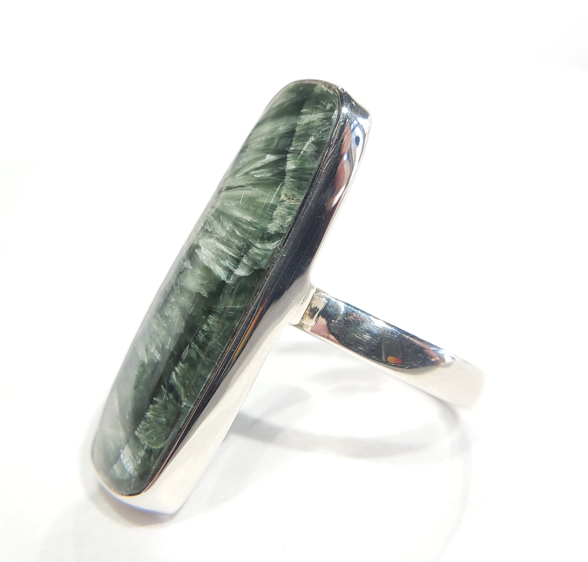 Seraphinite Ring in Sterling Silver