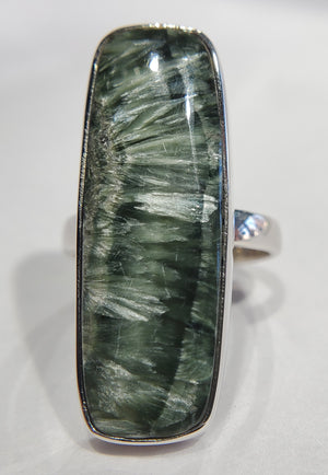 Seraphinite Ring in Sterling Silver