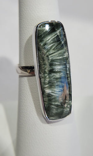 Seraphinite Ring in Sterling Silver