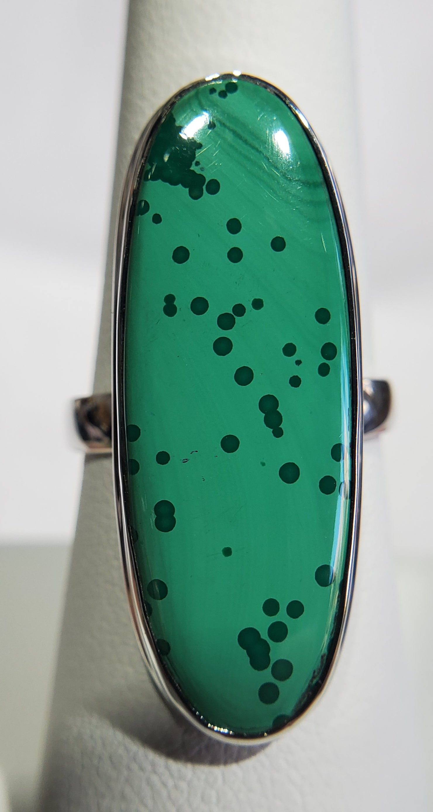 Malachite Ring in Sterling Silver