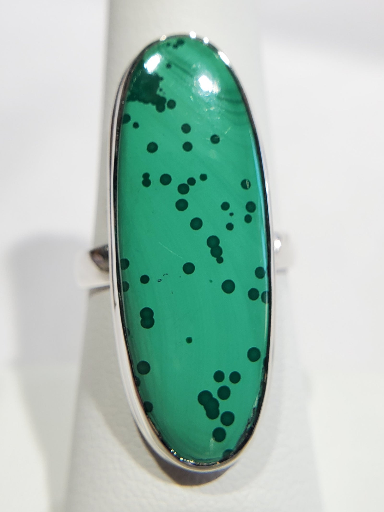 Malachite Ring in Sterling Silver